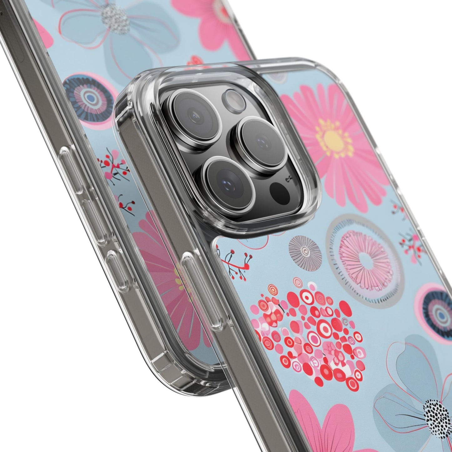 Floral Clear Phone Case - Bright & Colorful Design for Flower Lovers