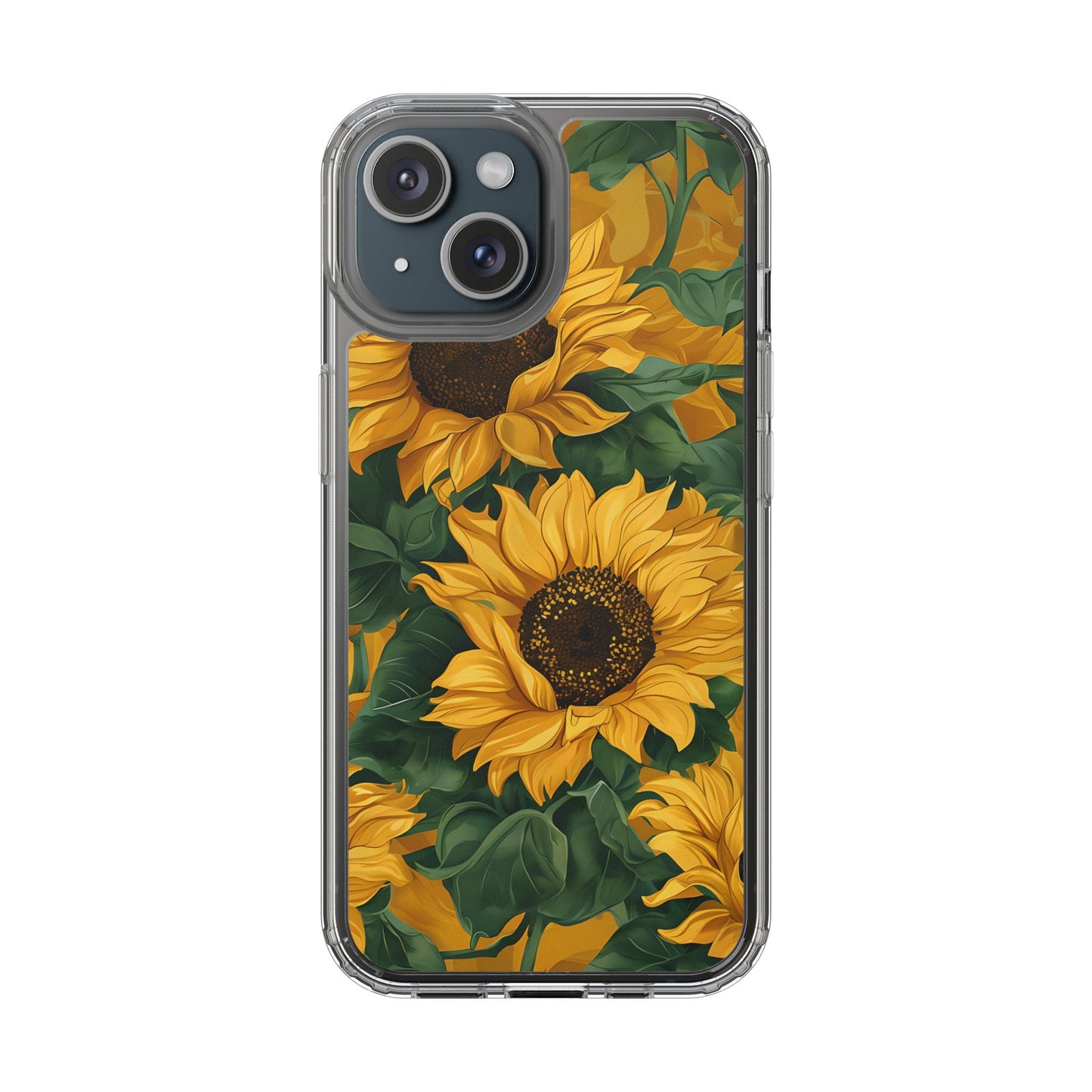 Sunflower Clear Phone Case – Stylish Floral Protective Cover