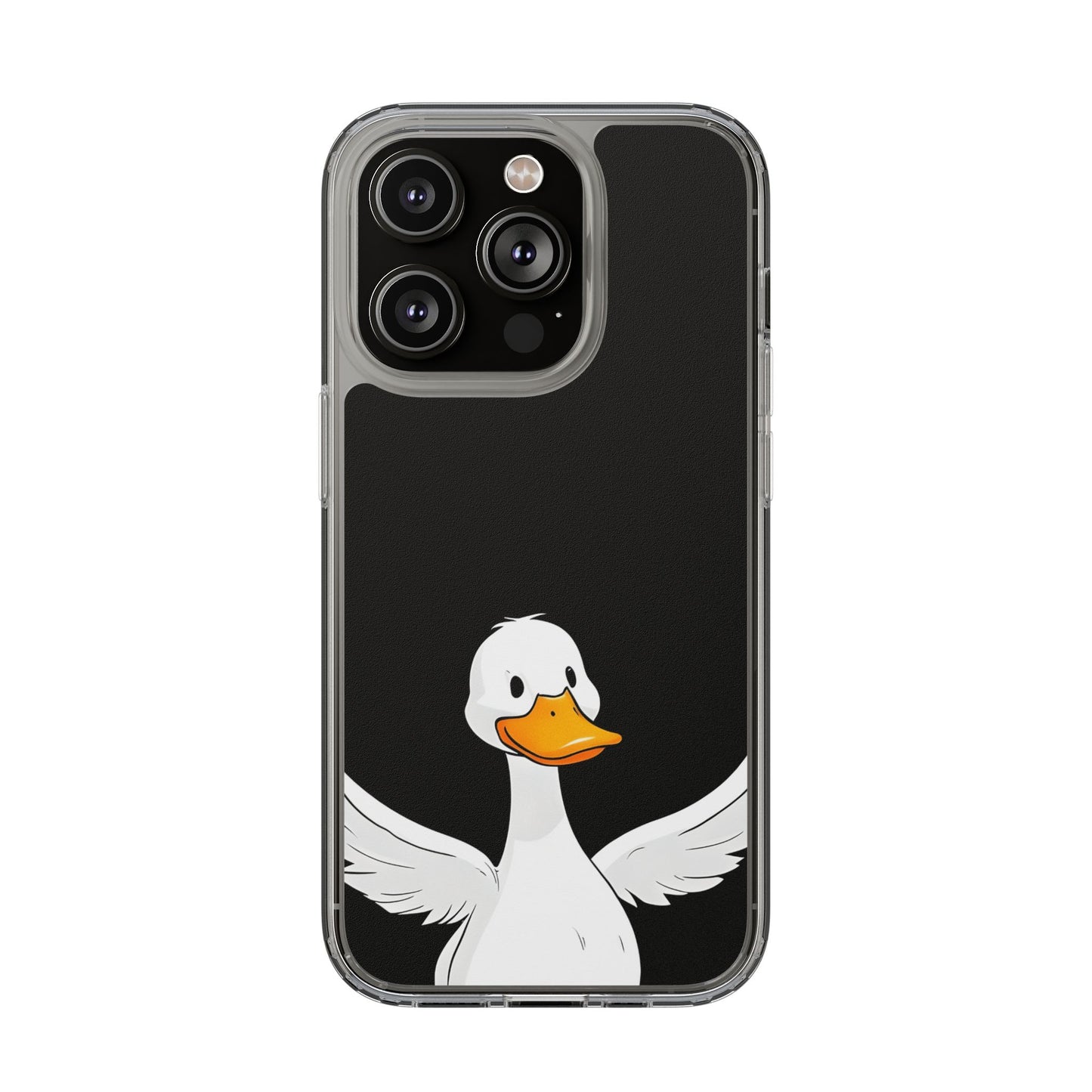 Cute Duck Clear Phone Case - Fun Animal Design for iPhone