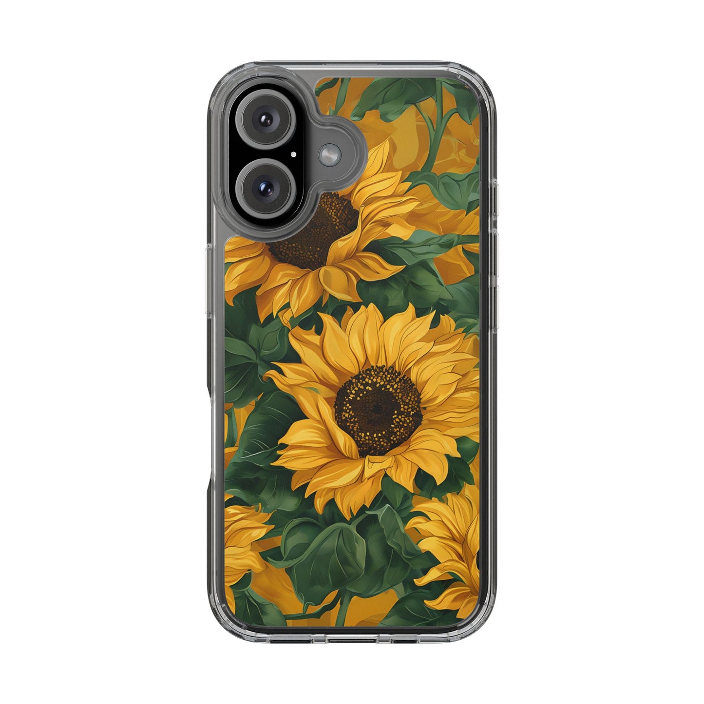 Sunflower Clear Phone Case – Stylish Floral Protective Cover