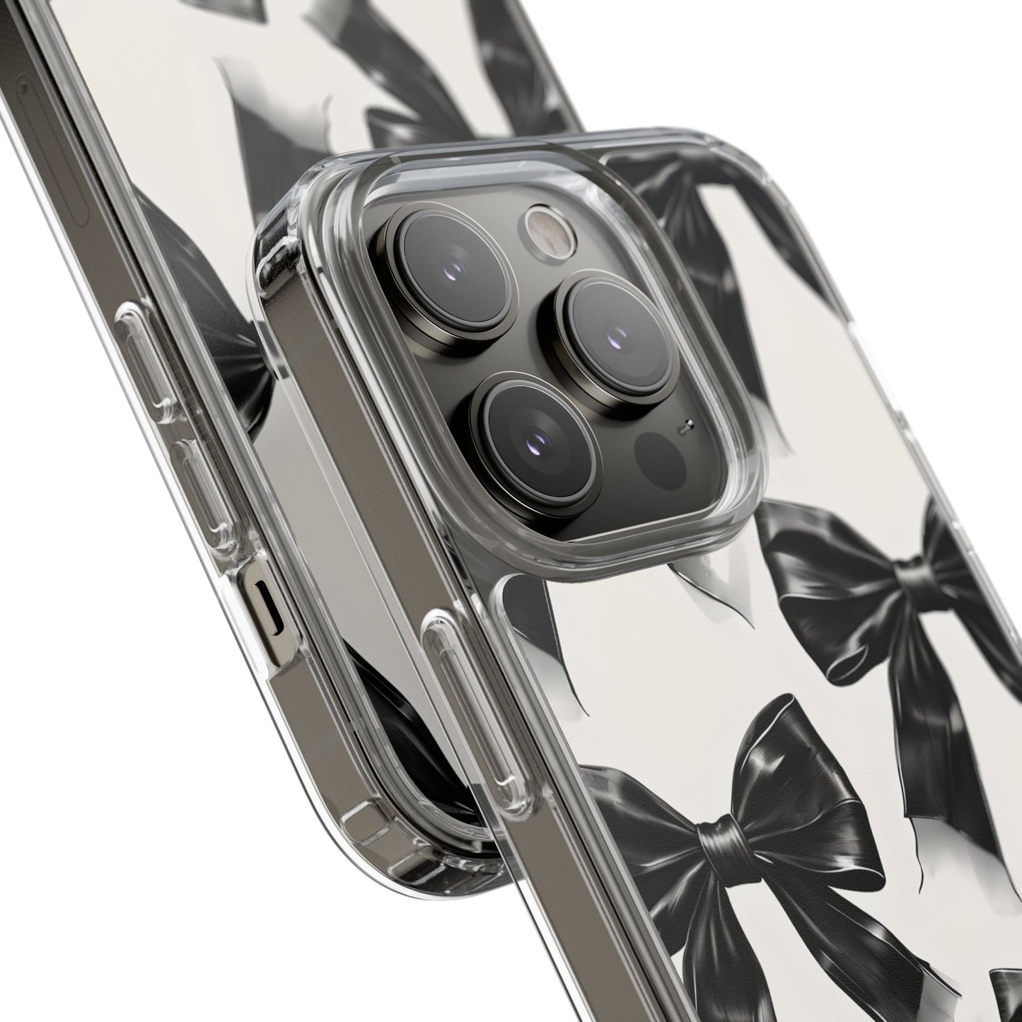 Elegant Bow Clear Phone Case - Stylish & Protective