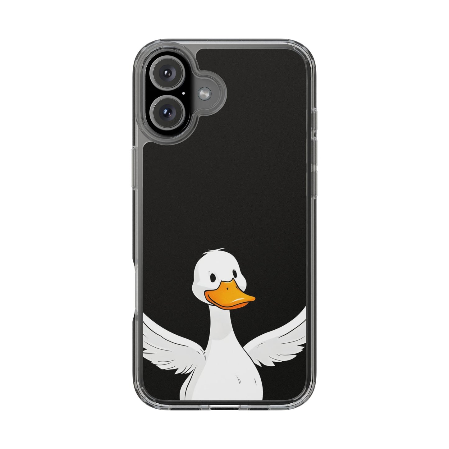 Cute Duck Clear Phone Case - Fun Animal Design for iPhone