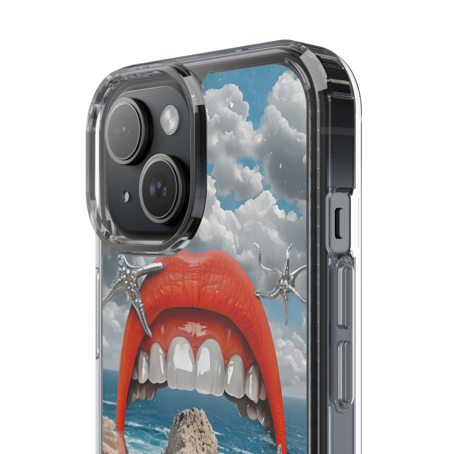 Ocean View Mouth Clear Phone Case - Beachy Vibe Design