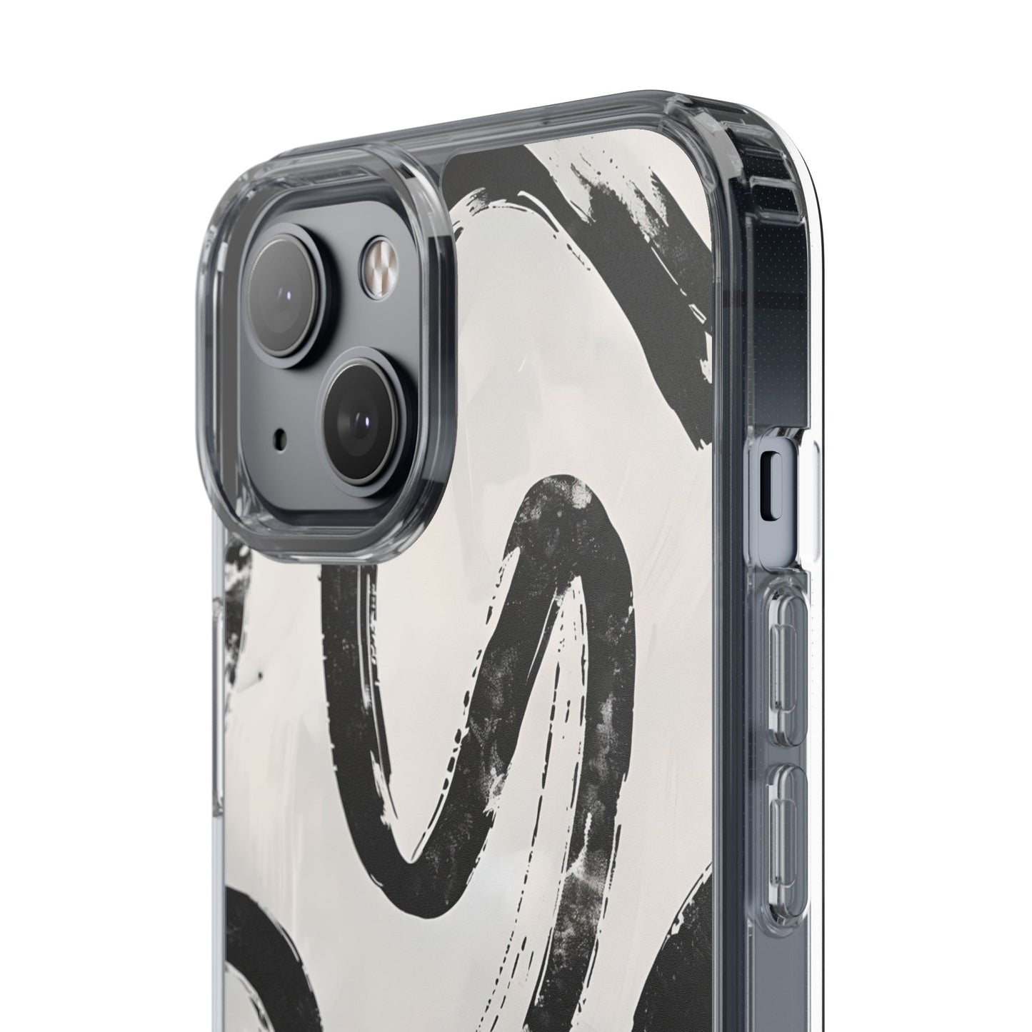 Modern Abstract Clear Phone Case, Trendy Cellphone Protector, Minimalist Style, Gift for Him or Her, Unique Phone Cover
