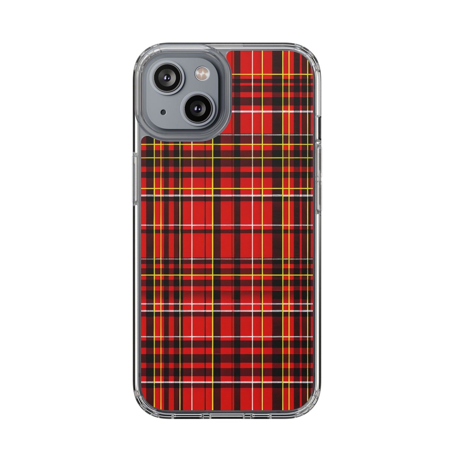 Plaid Clear Phone Case - Stylish and Durable Protective Cover