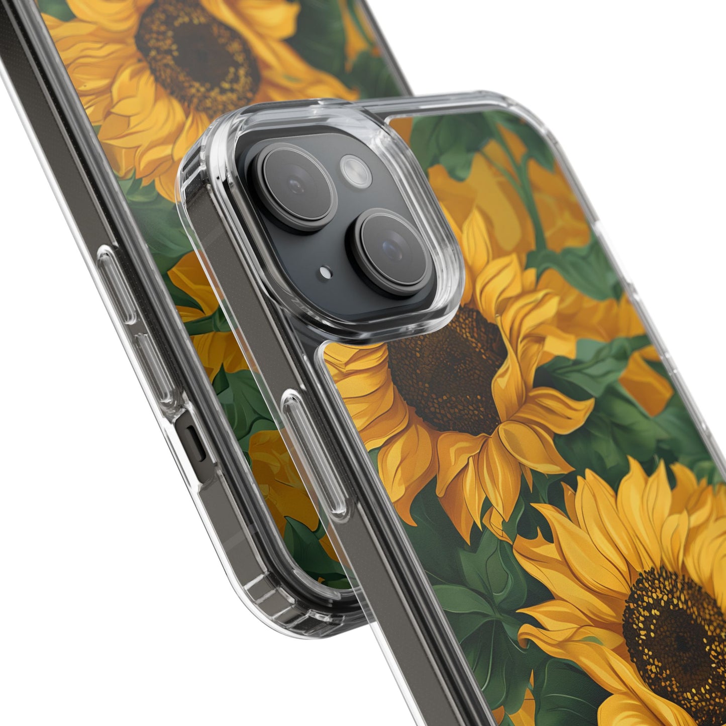 Sunflower Clear Phone Case – Stylish Floral Protective Cover