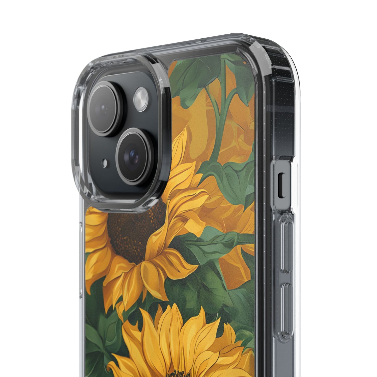 Sunflower Clear Phone Case – Stylish Floral Protective Cover