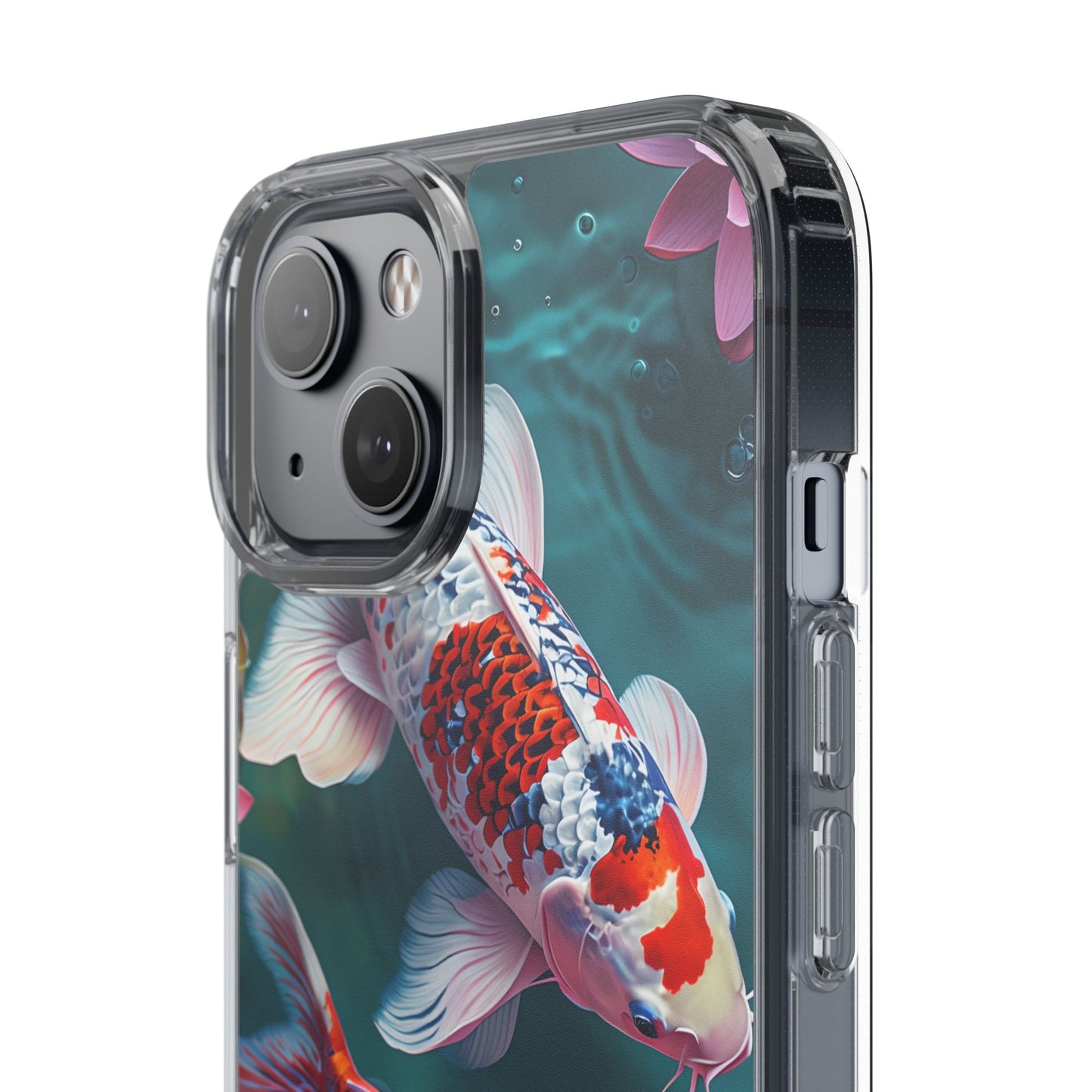 Koi Fish Clear Phone Case - Stylish Transparent Protector for Nature Lovers