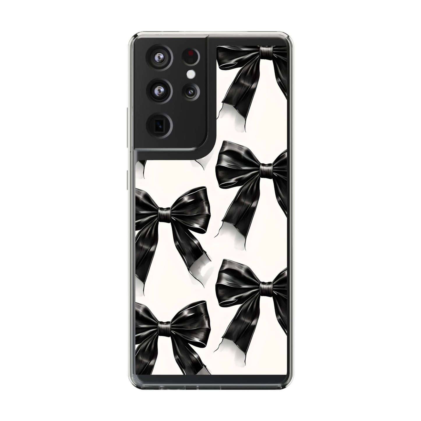 Elegant Bow Clear Phone Case - Stylish & Protective