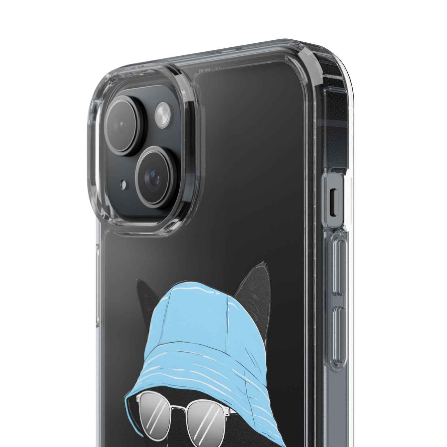Cool Cat Phone Case with Sunglasses & Hat Design