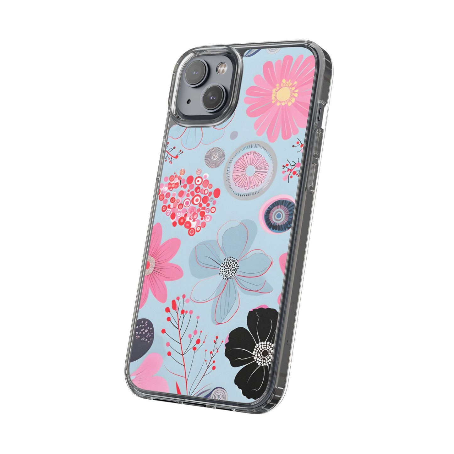 Floral Clear Phone Case - Bright & Colorful Design for Flower Lovers