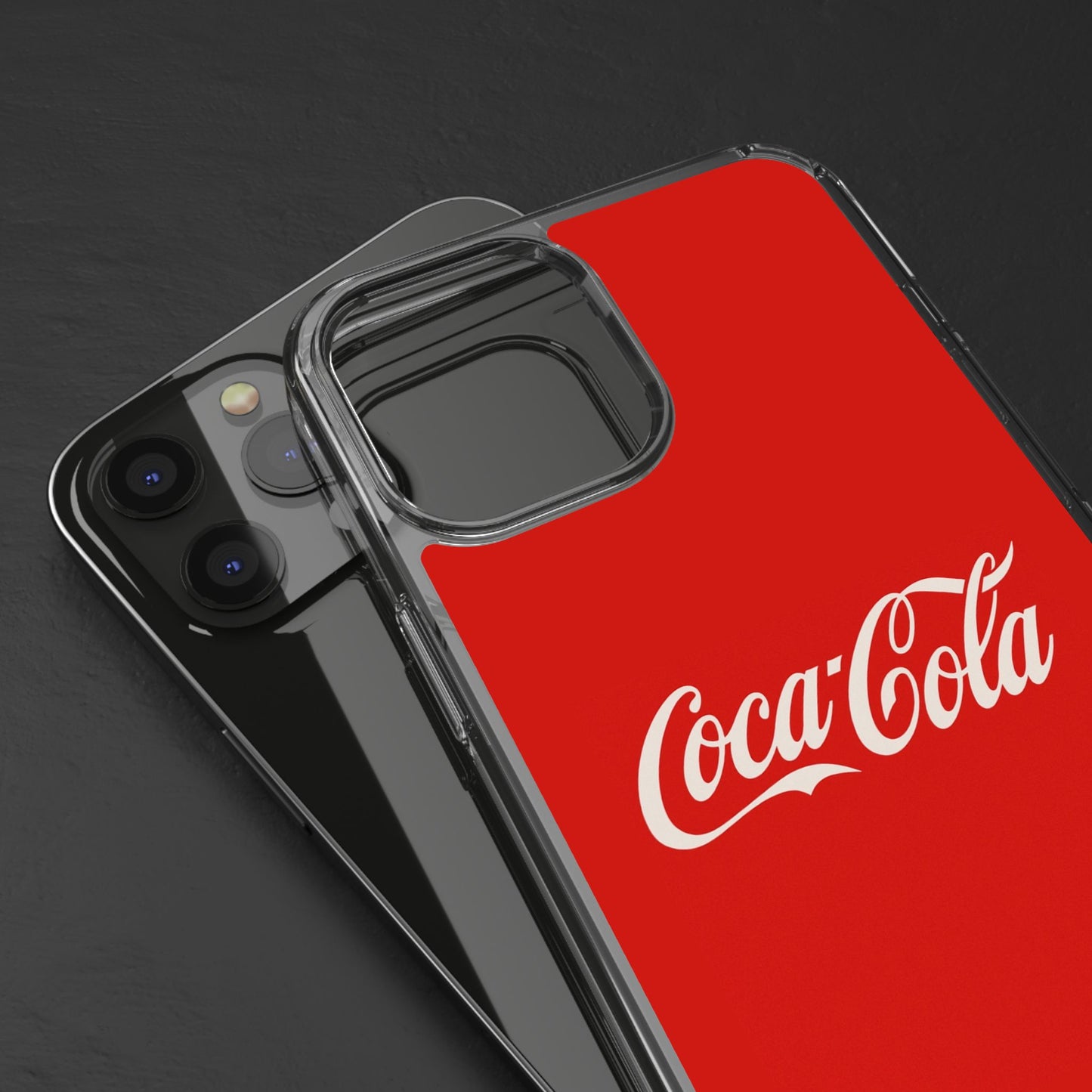 Coca-Cola Clear Phone Cases, Retro Style, Gift for Cola Lovers, Trendy Accessories, Customizable Phone Cover, Fun Collectible