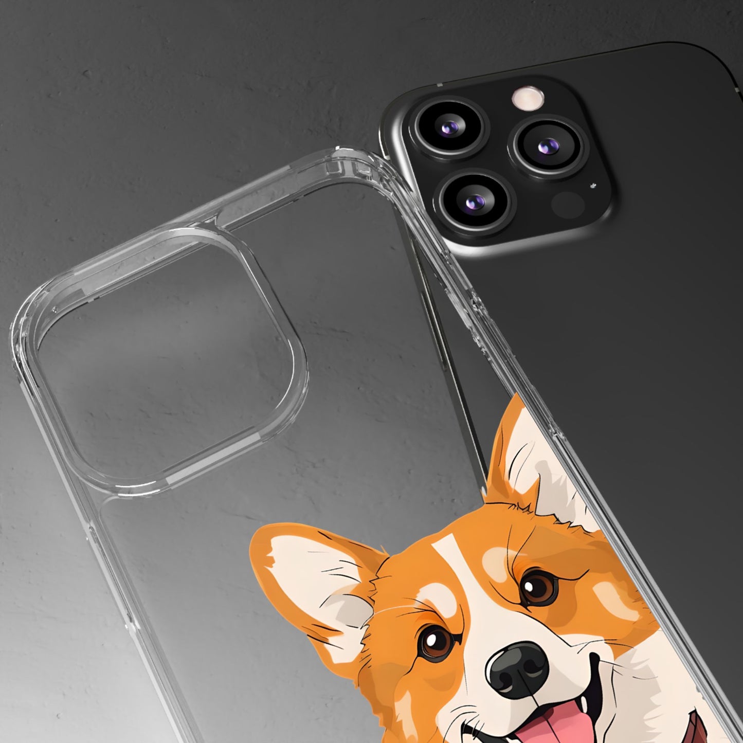 Cute Corgi Clear Phone Case - Pet Lover's Accessory