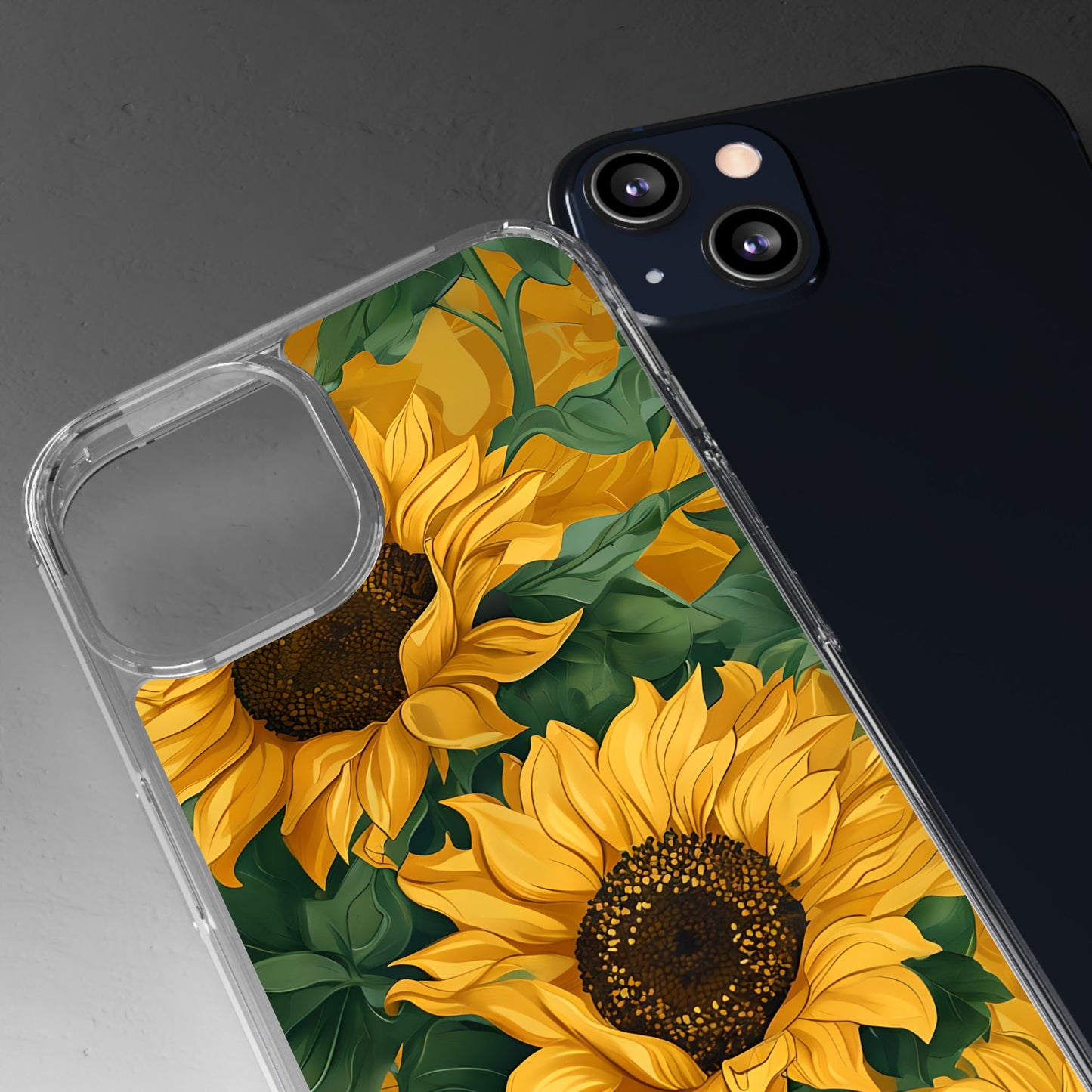 Sunflower Clear Phone Case – Stylish Floral Protective Cover