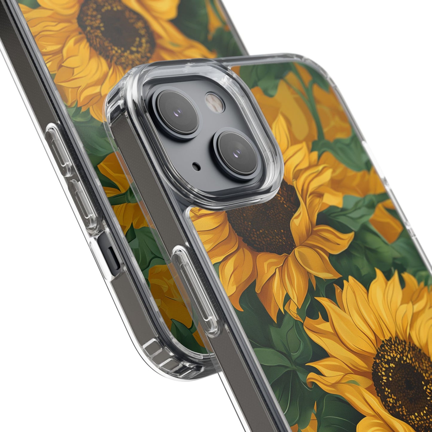 Sunflower Clear Phone Case – Stylish Floral Protective Cover