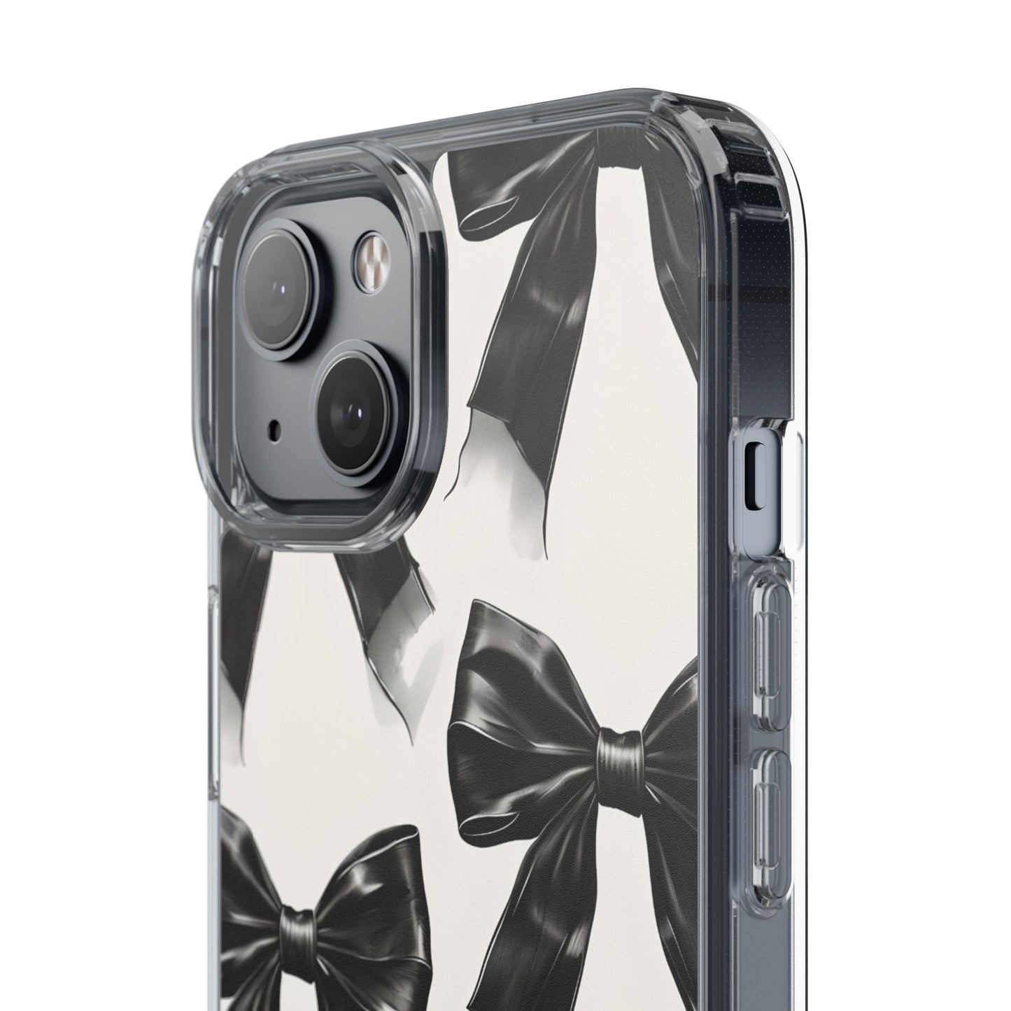 Elegant Bow Clear Phone Case - Stylish & Protective