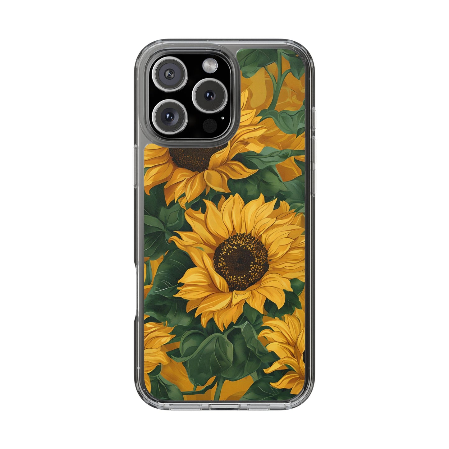 Sunflower Clear Phone Case – Stylish Floral Protective Cover