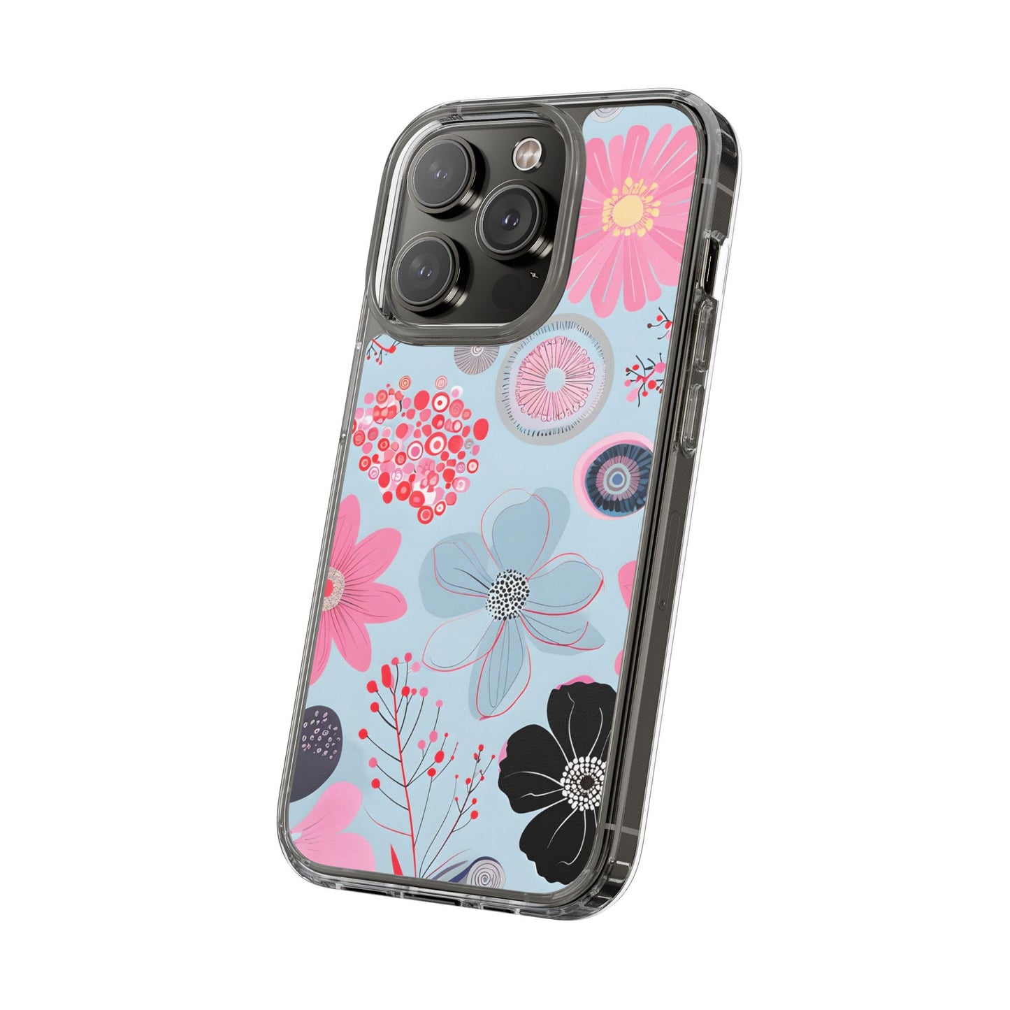 Floral Clear Phone Case - Bright & Colorful Design for Flower Lovers