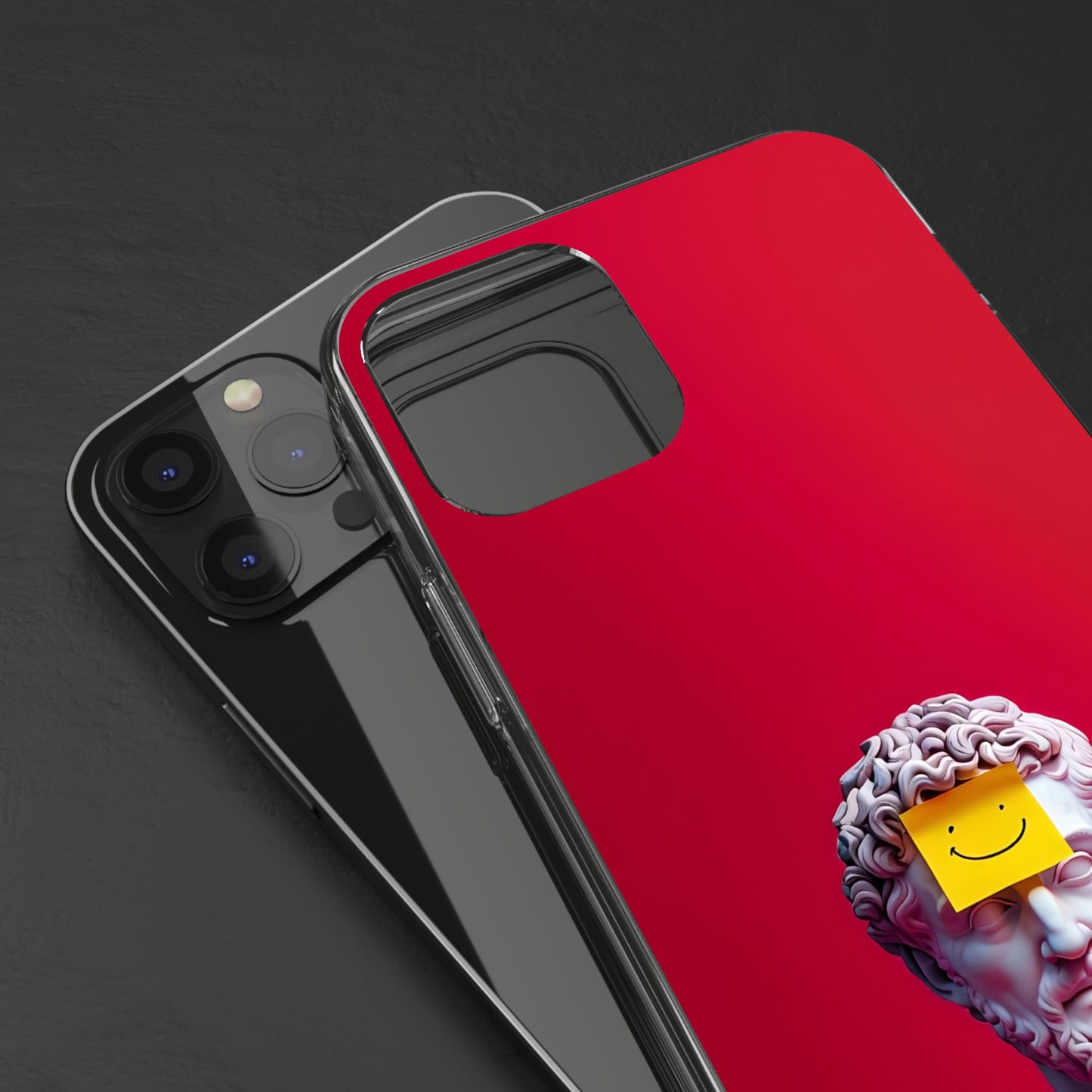 Clear Case with Smiley Face Design