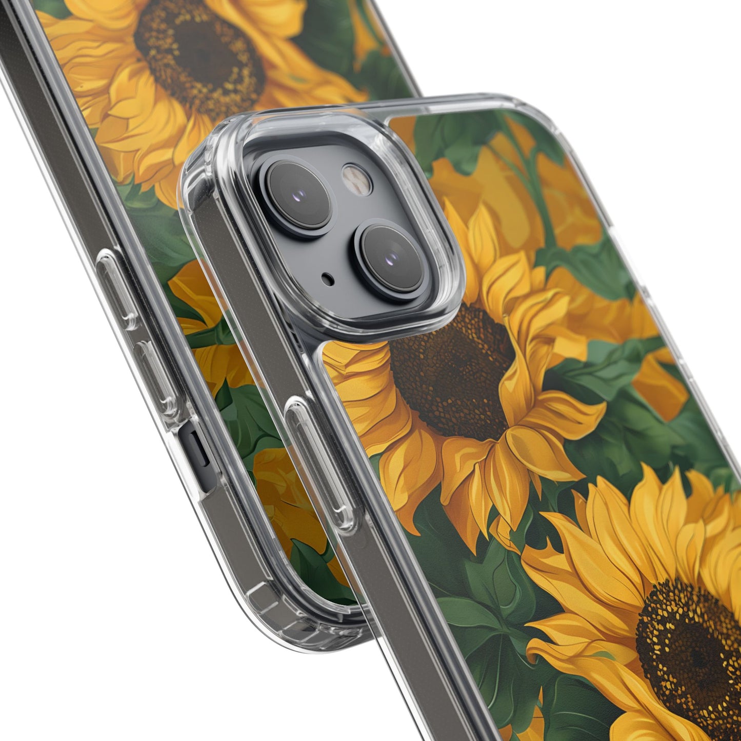 Sunflower Clear Phone Case – Stylish Floral Protective Cover