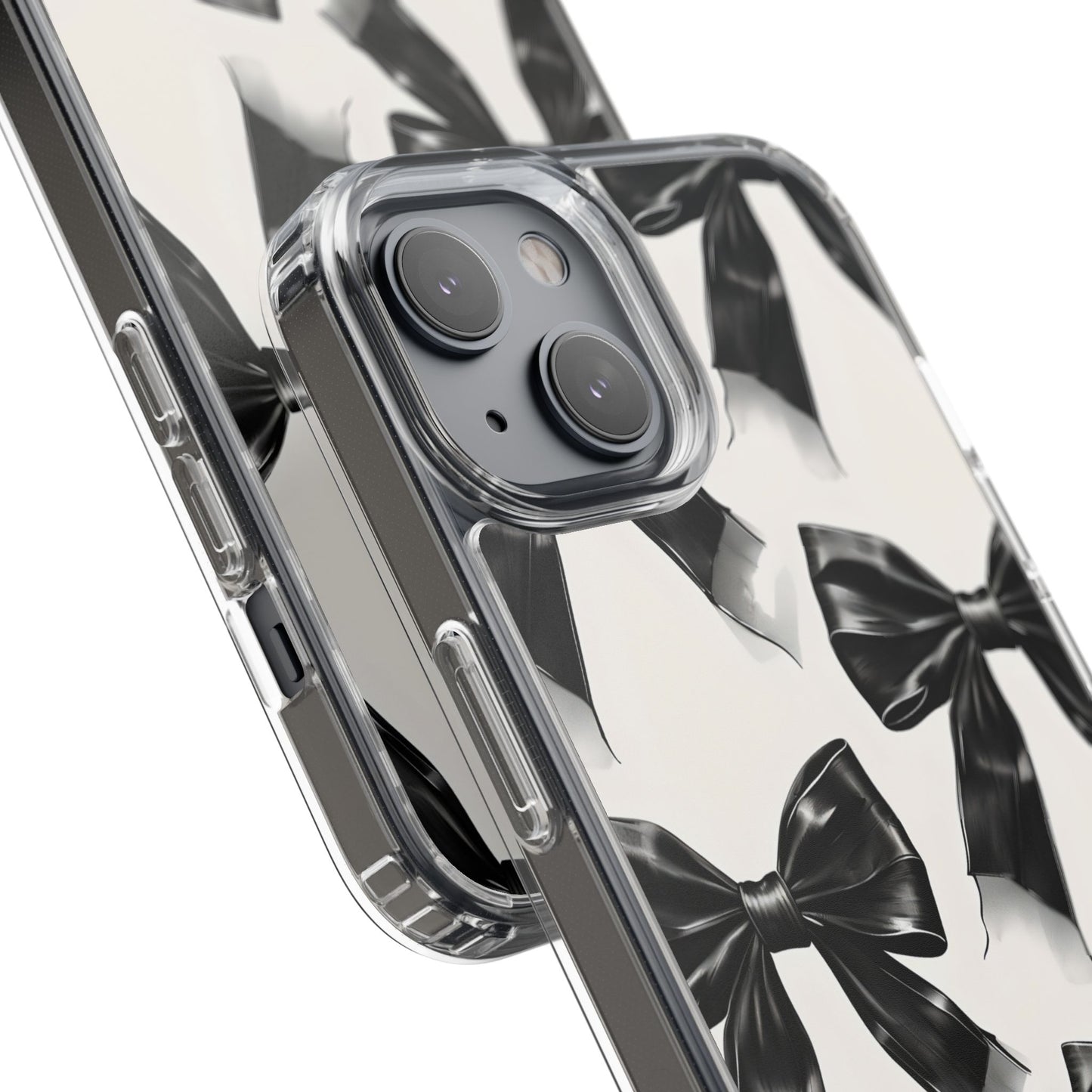 Elegant Bow Clear Phone Case - Stylish & Protective
