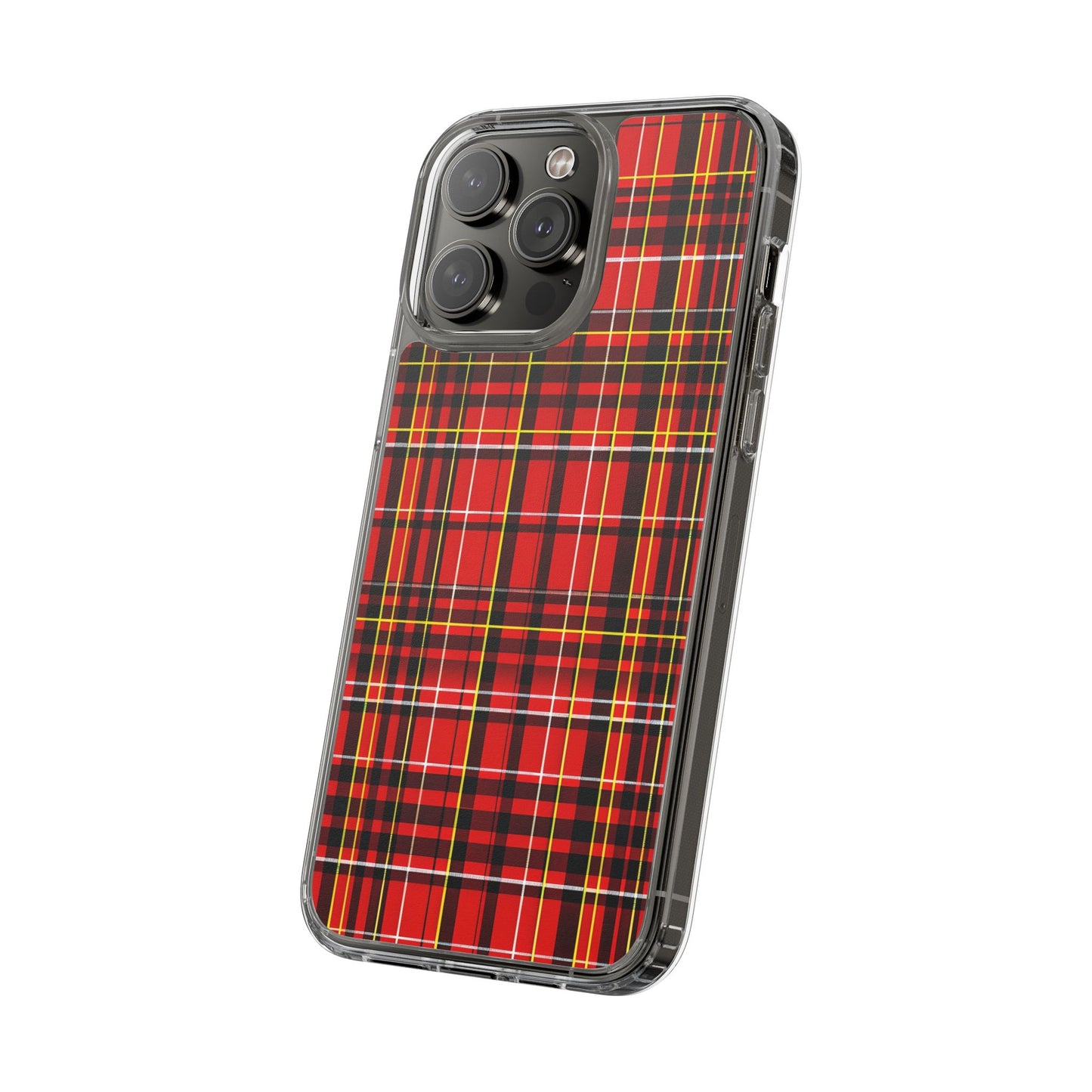 Plaid Clear Phone Case - Stylish and Durable Protective Cover