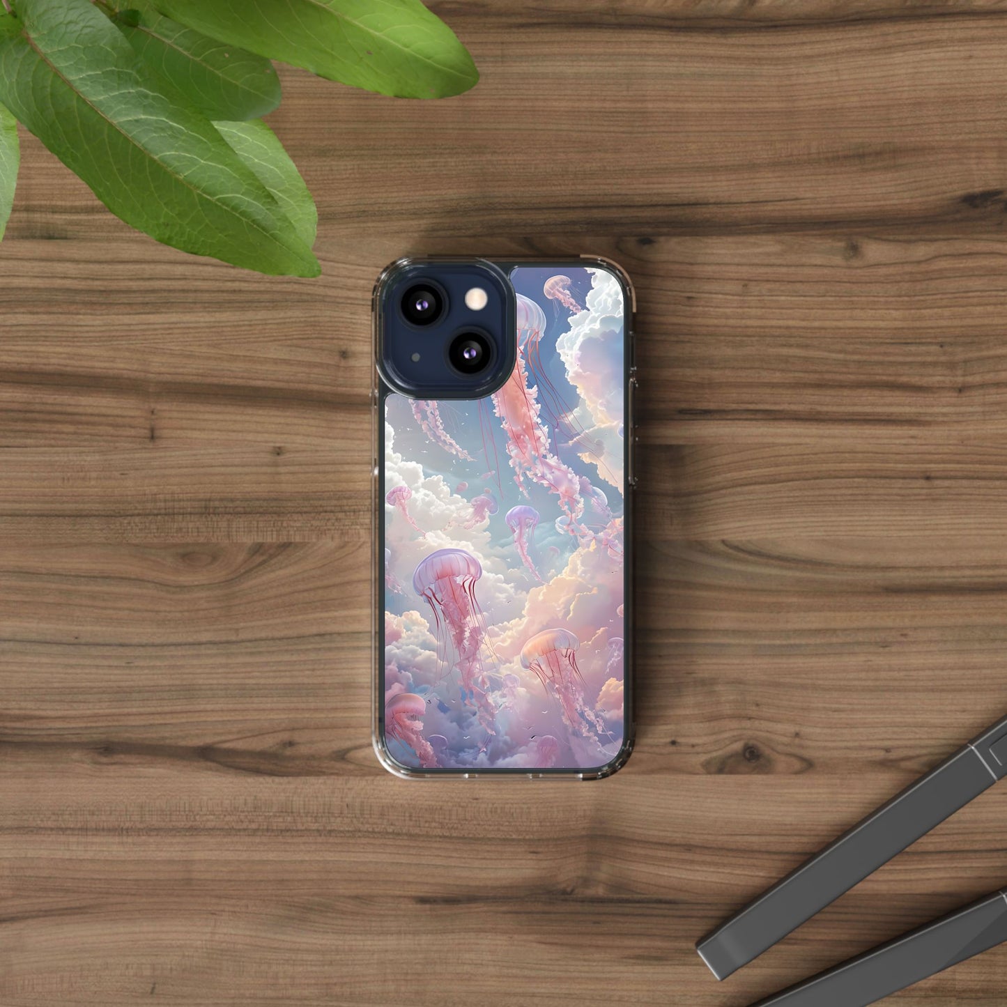Dreamy Jellyfish Clear Phone Case - Aesthetic Ocean Design