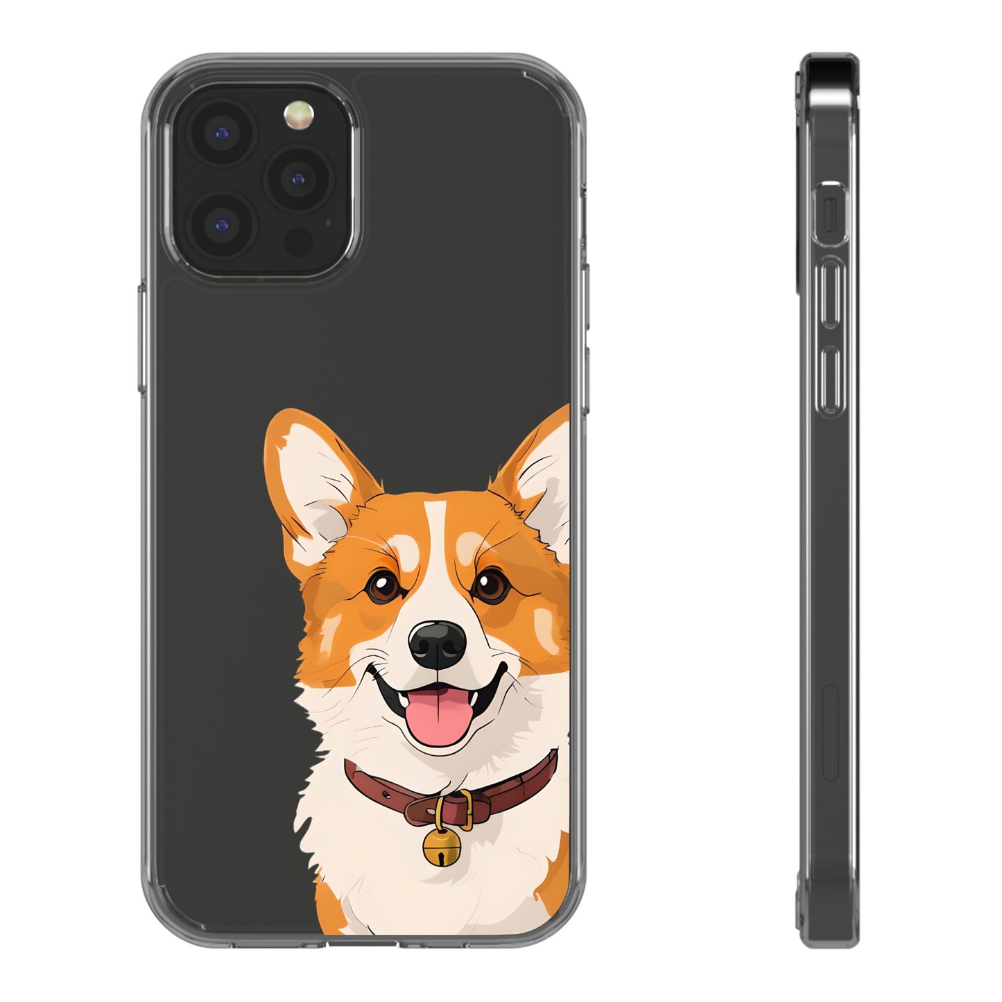 Cute Corgi Clear Phone Case - Pet Lover's Accessory