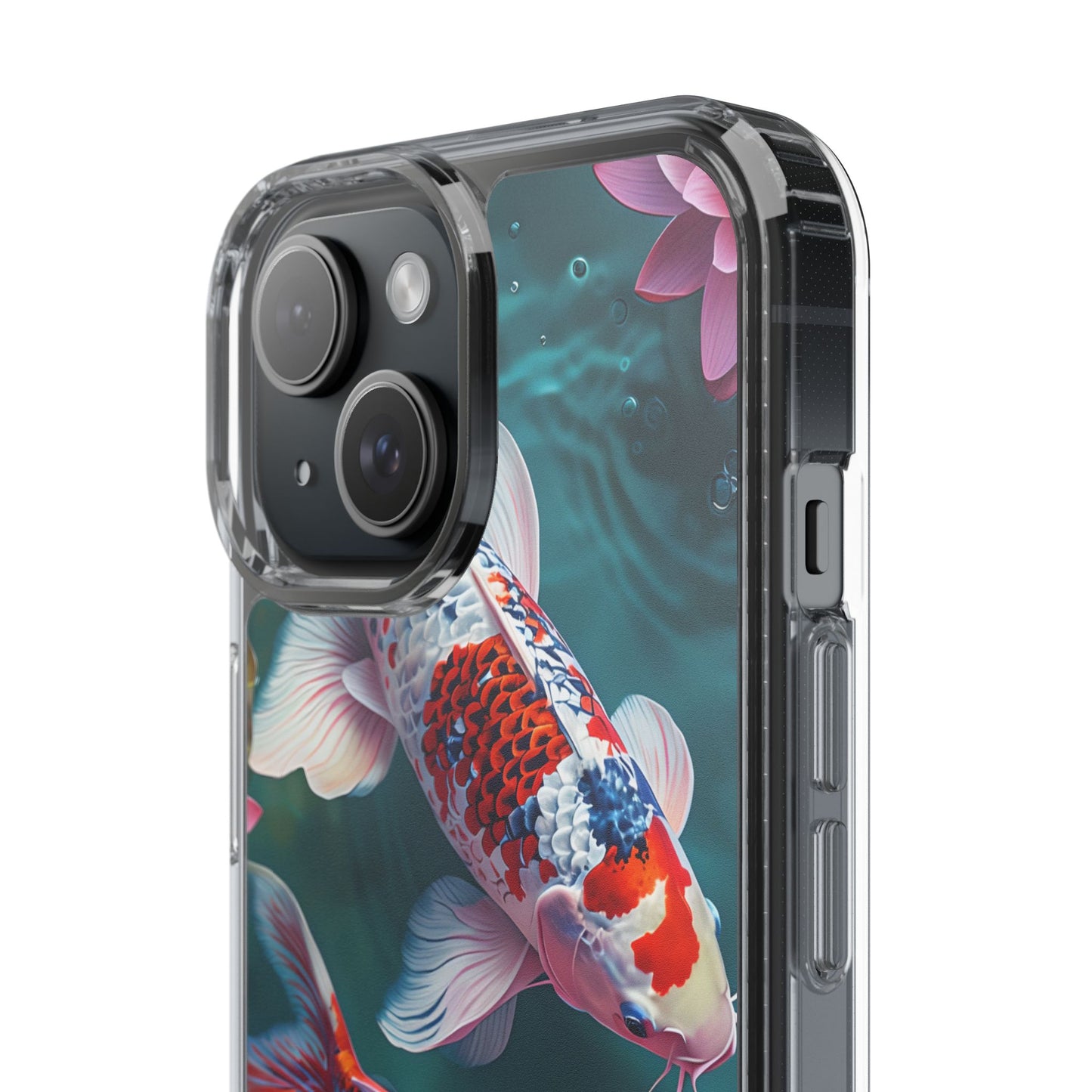 Koi Fish Clear Phone Case - Stylish Transparent Protector for Nature Lovers