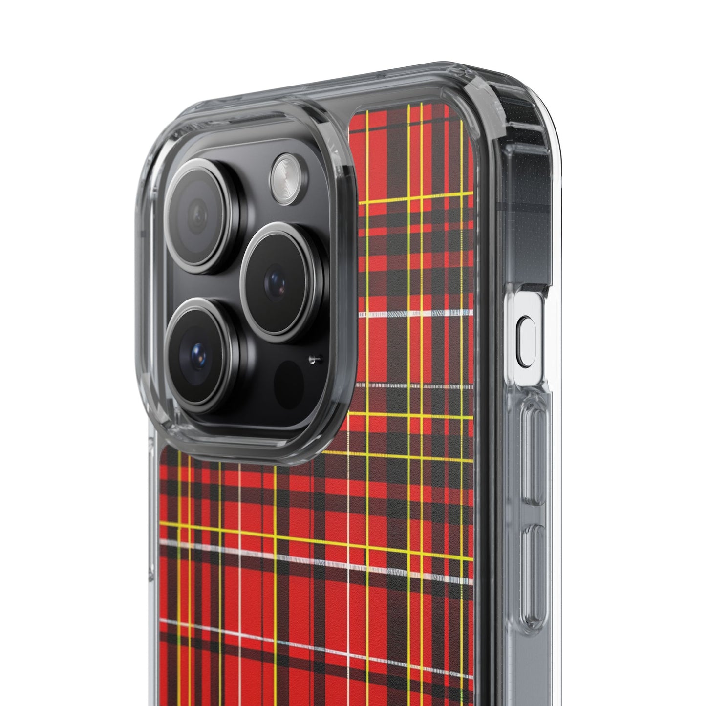 Plaid Clear Phone Case - Stylish and Durable Protective Cover