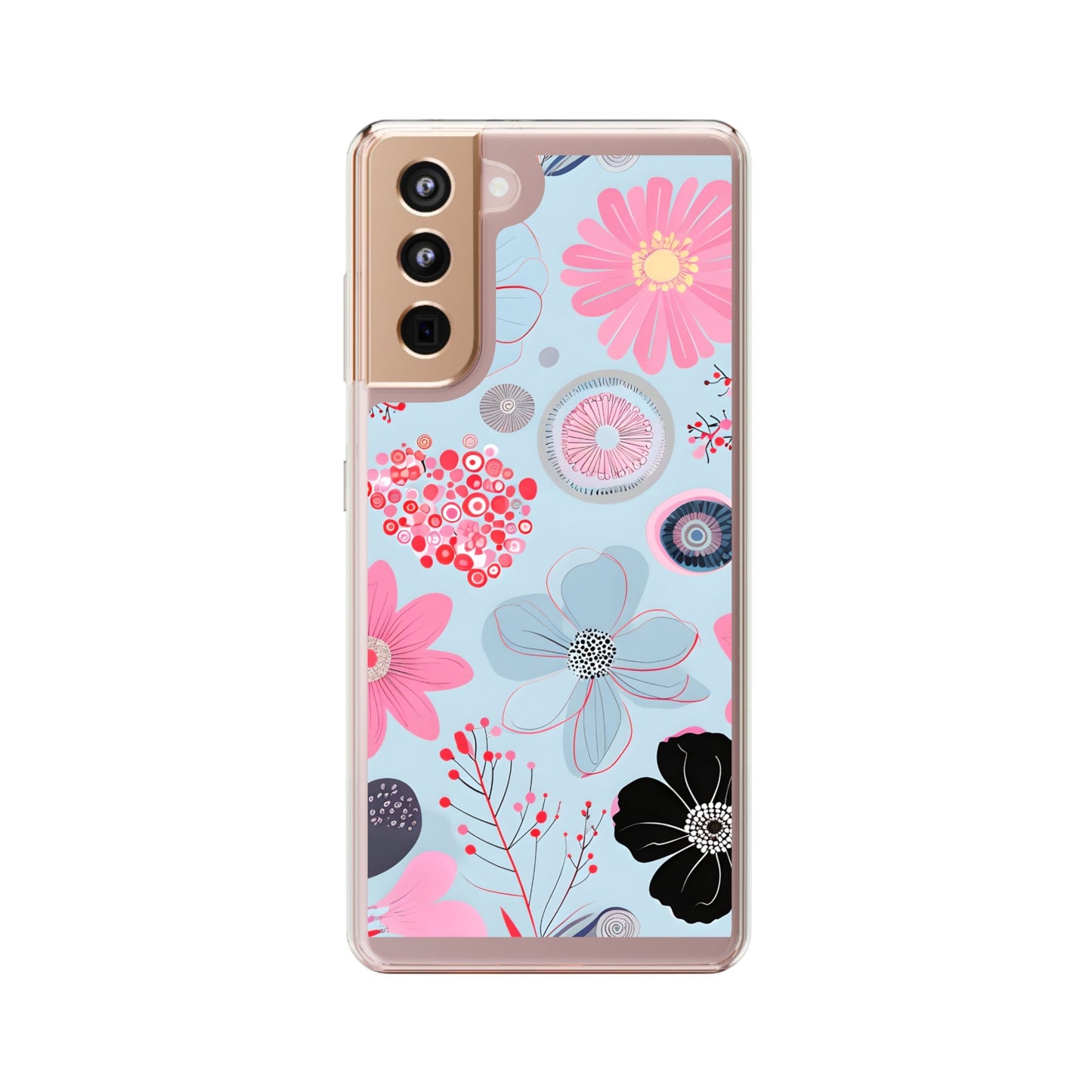 Floral Clear Phone Case - Bright & Colorful Design for Flower Lovers