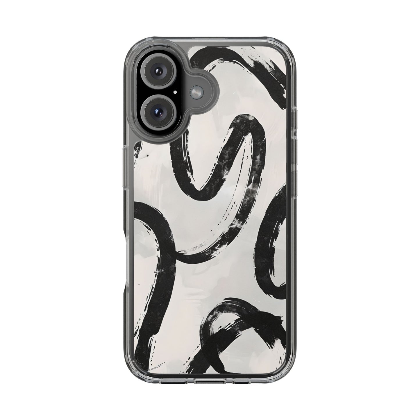 Modern Abstract Clear Phone Case, Trendy Cellphone Protector, Minimalist Style, Gift for Him or Her, Unique Phone Cover