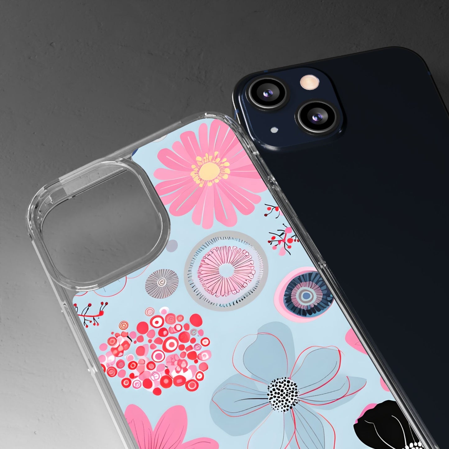 Floral Clear Phone Case - Bright & Colorful Design for Flower Lovers