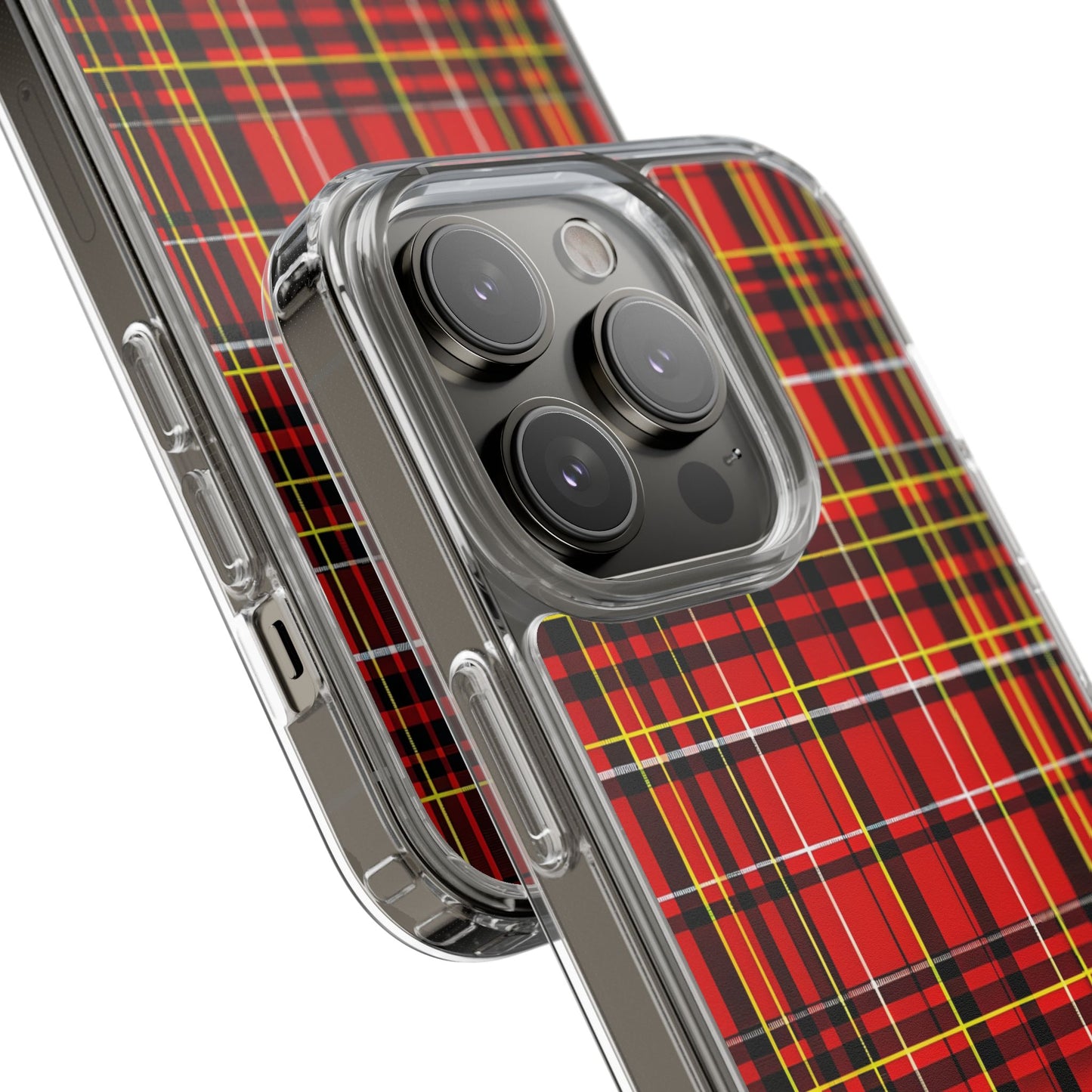 Plaid Clear Phone Case - Stylish and Durable Protective Cover