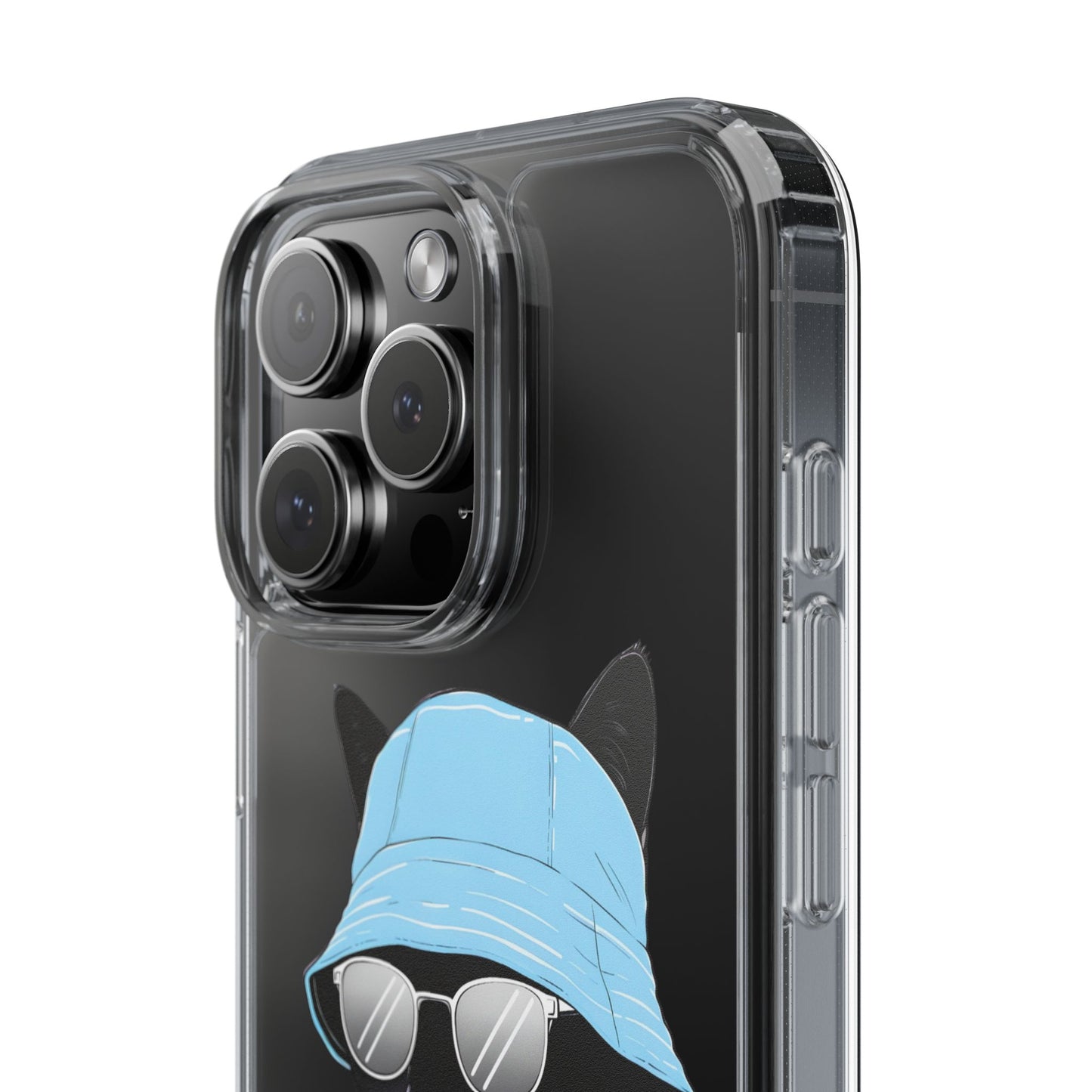 Cool Cat Phone Case with Sunglasses & Hat Design