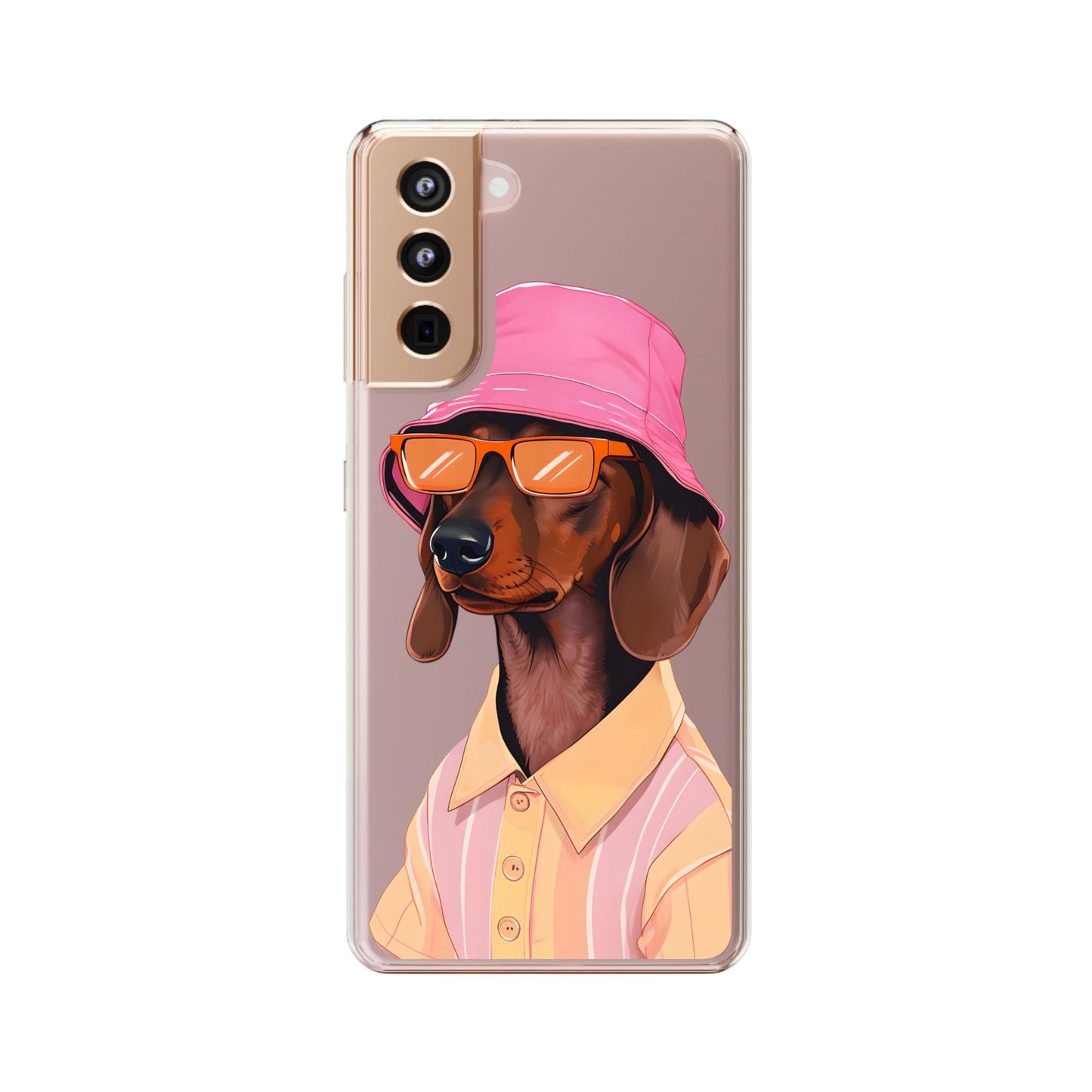 Cool Dachshund Clear Phone Case - Stylish Dog Design for Pet Lovers