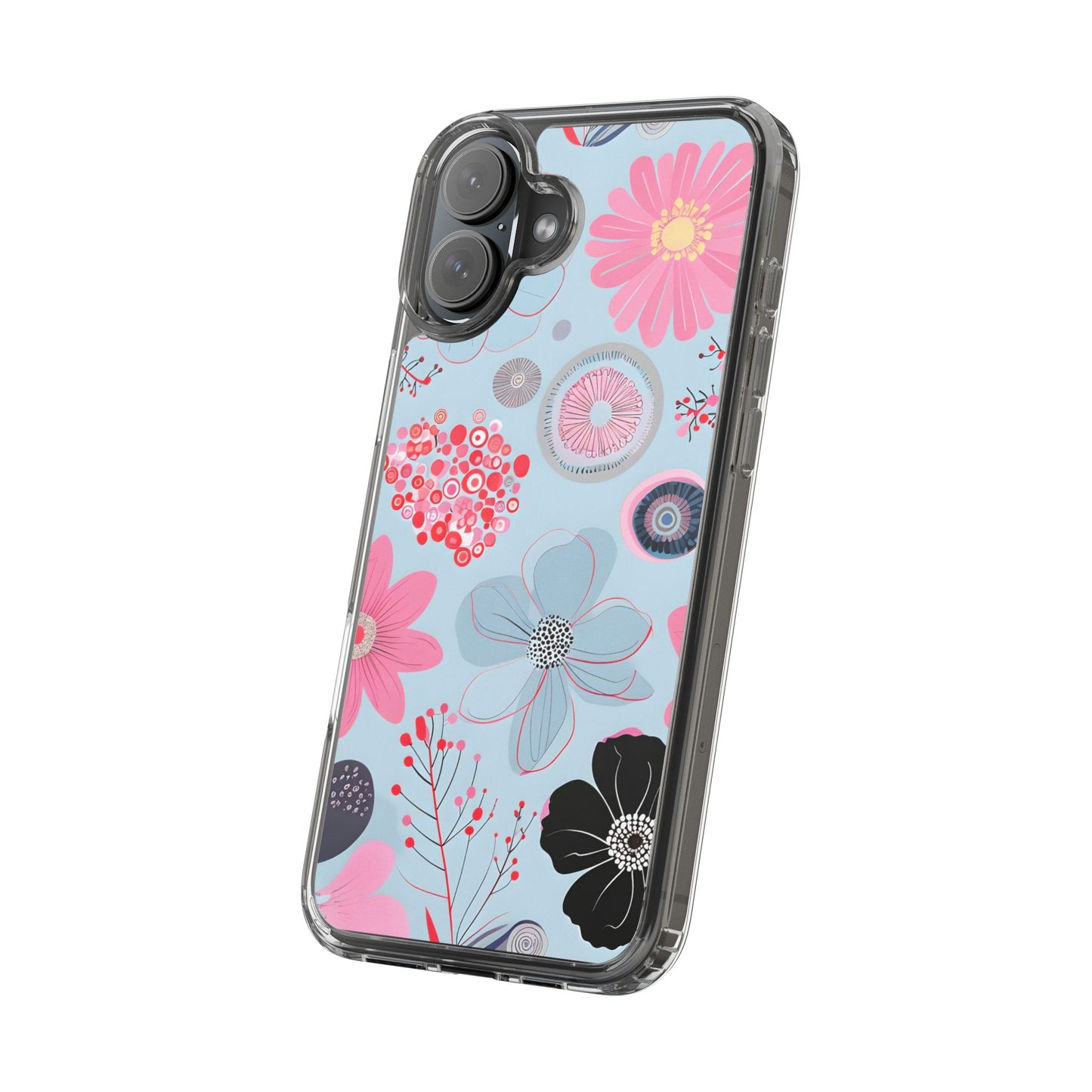 Floral Clear Phone Case - Bright & Colorful Design for Flower Lovers