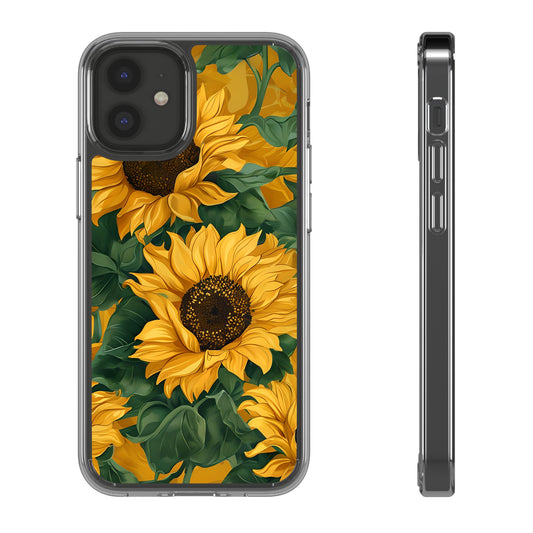 Sunflower Clear Phone Case – Stylish Floral Protective Cover