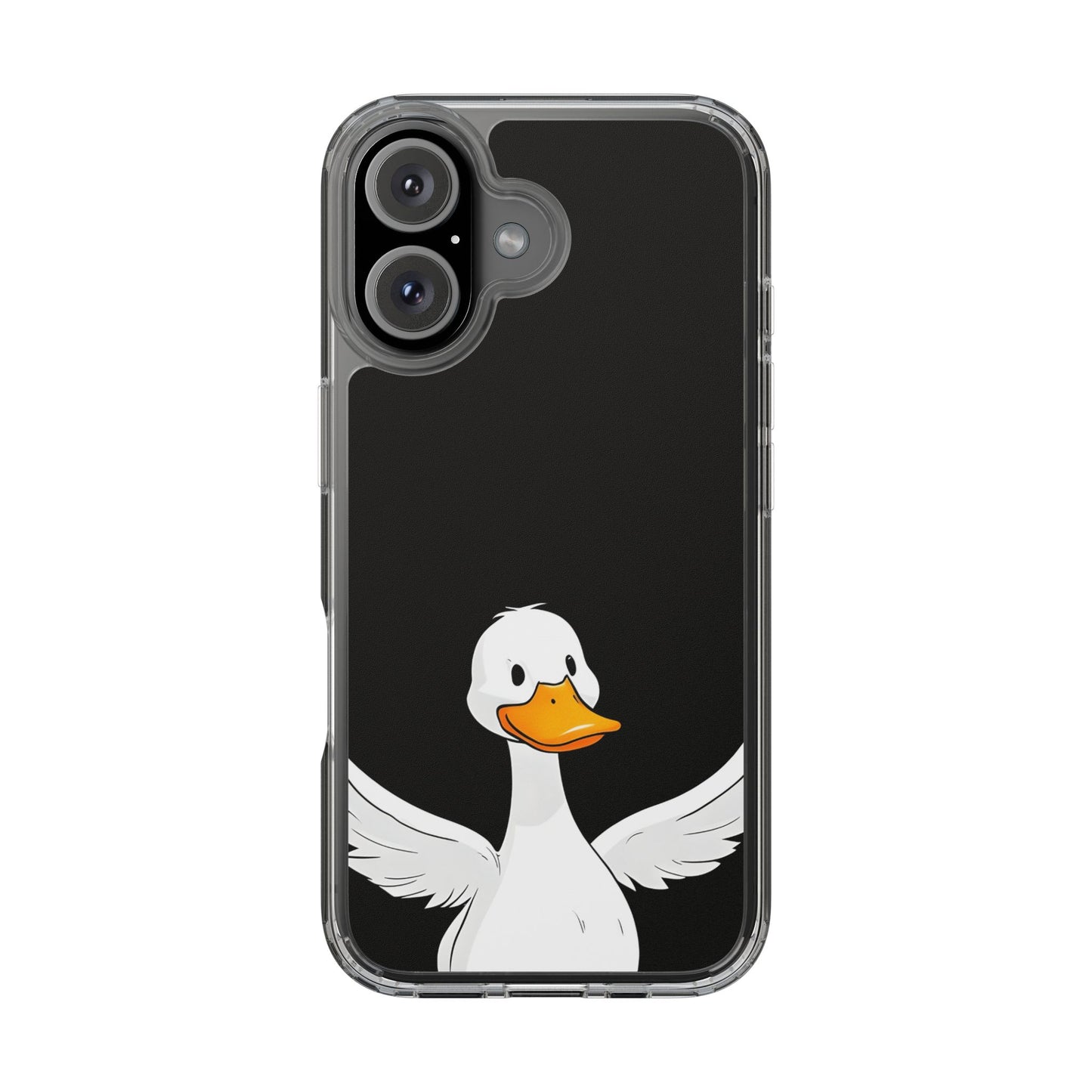 Cute Duck Clear Phone Case - Fun Animal Design for iPhone