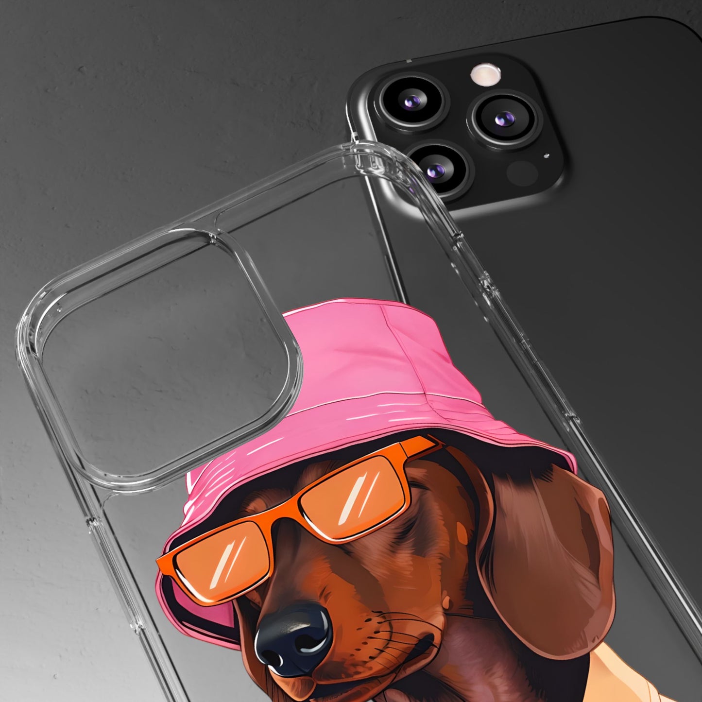 Cool Dachshund Clear Phone Case - Stylish Dog Design for Pet Lovers