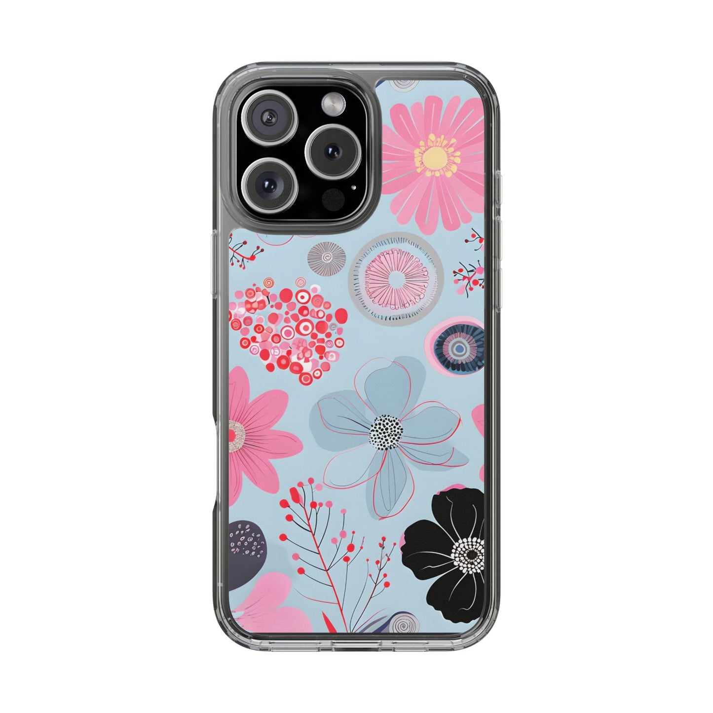 Floral Clear Phone Case - Bright & Colorful Design for Flower Lovers