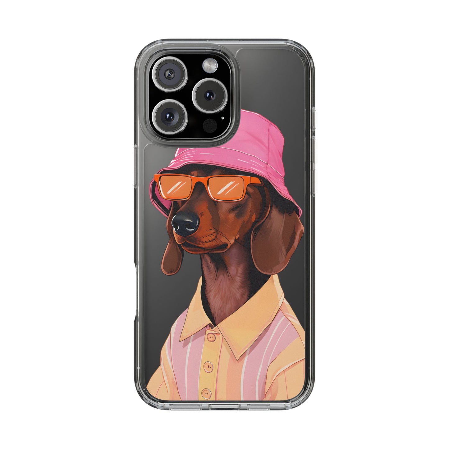 Cool Dachshund Clear Phone Case - Stylish Dog Design for Pet Lovers