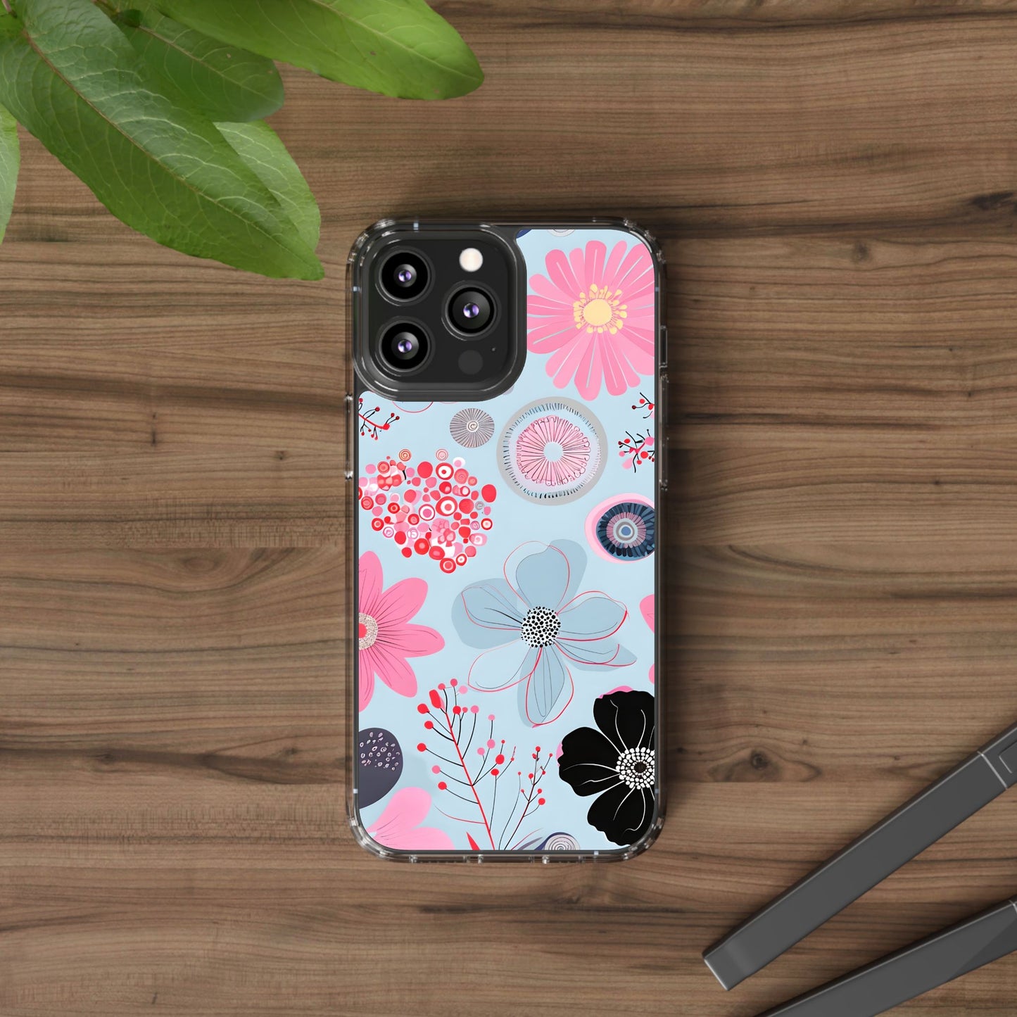 Floral Clear Phone Case - Bright & Colorful Design for Flower Lovers
