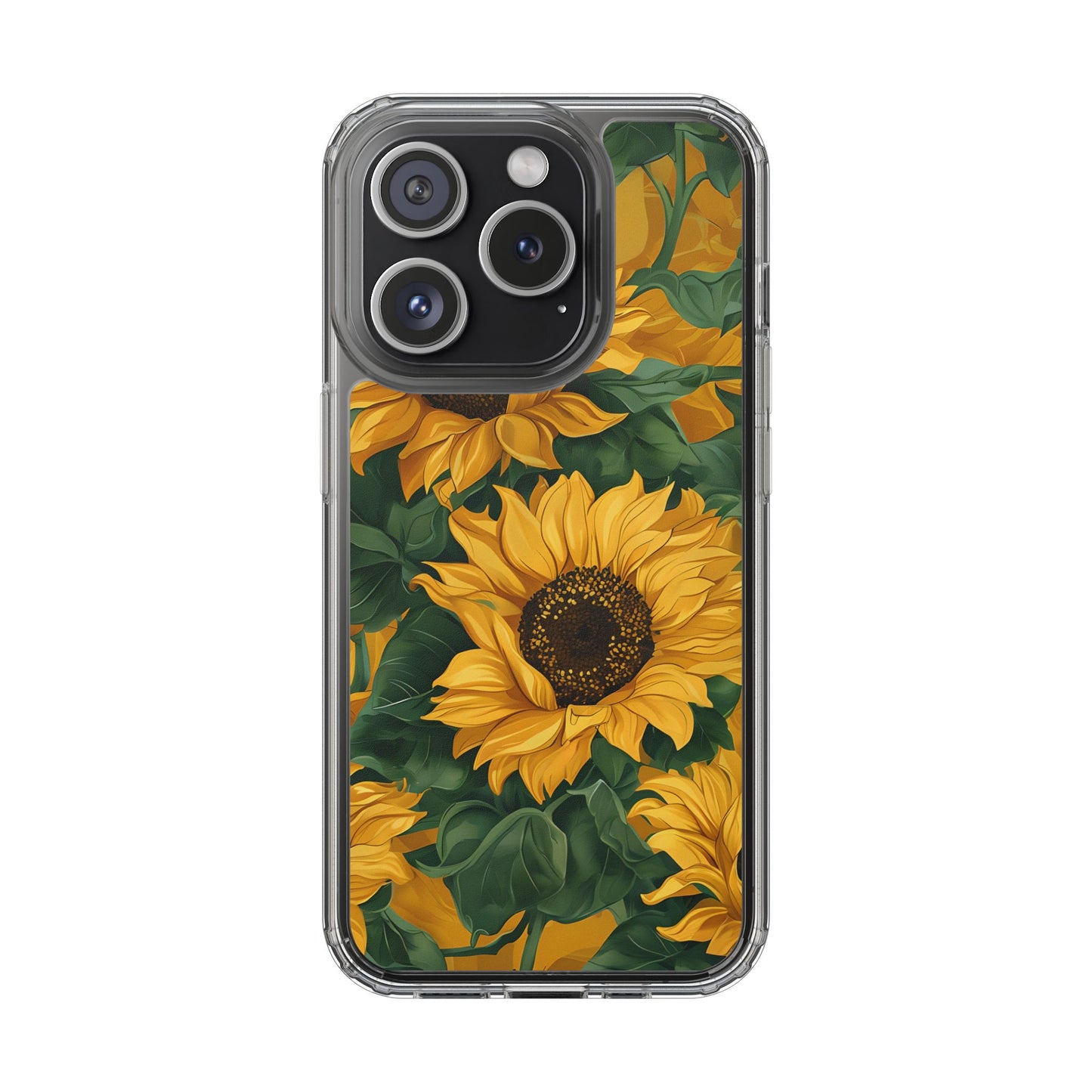 Sunflower Clear Phone Case – Stylish Floral Protective Cover