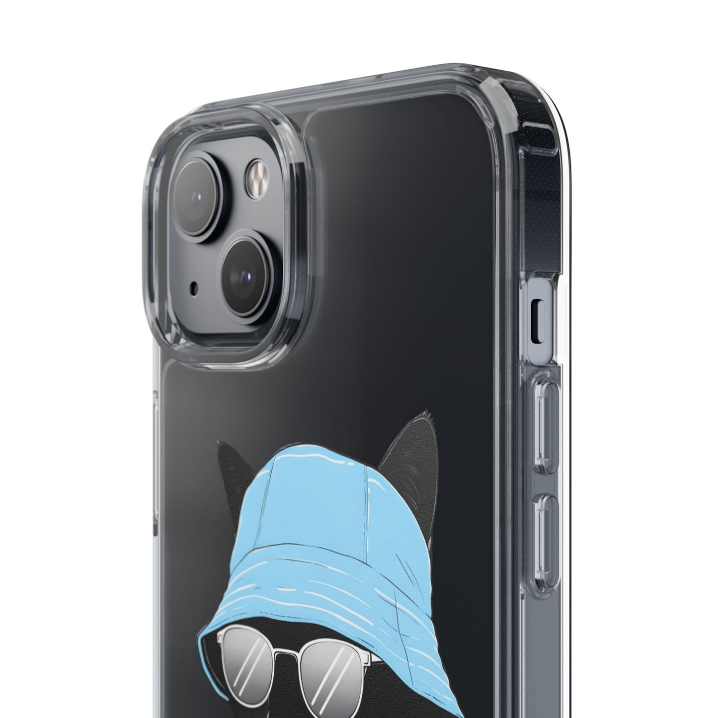 Cool Cat Phone Case with Sunglasses & Hat Design
