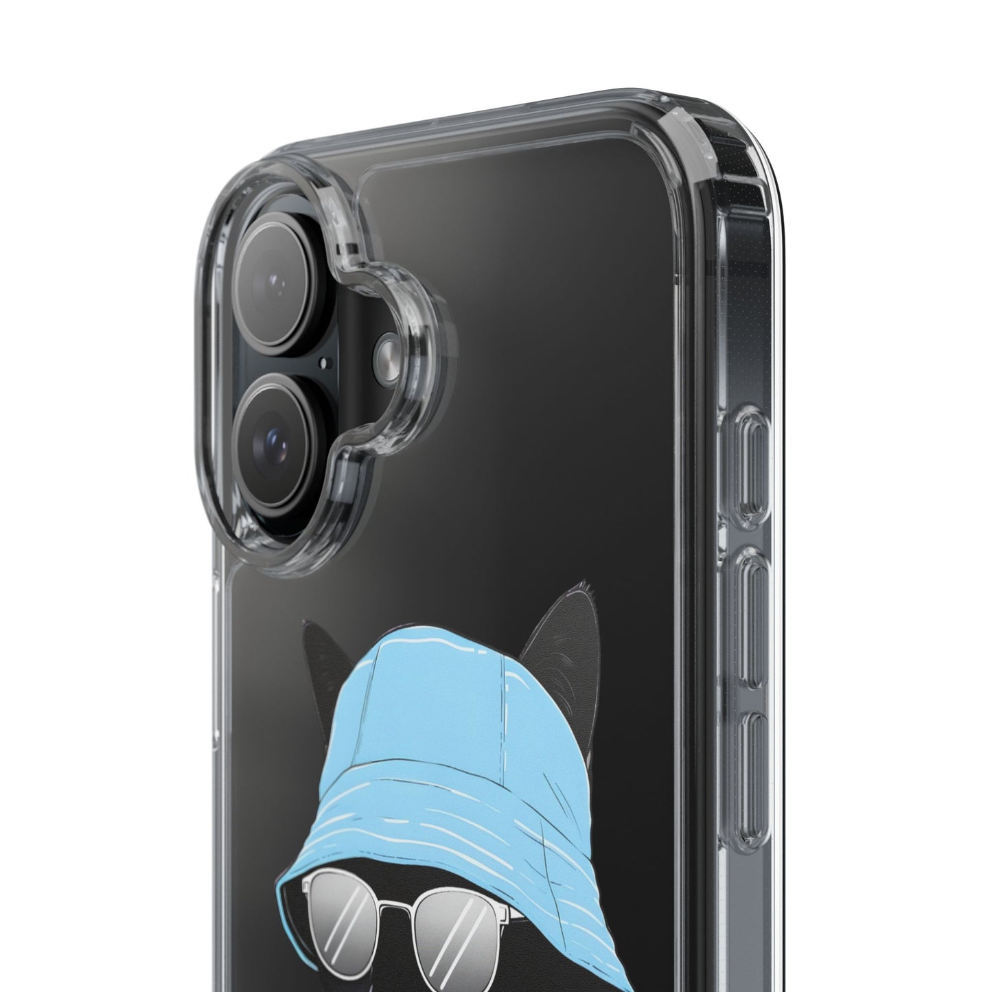 Cool Cat Phone Case with Sunglasses & Hat Design