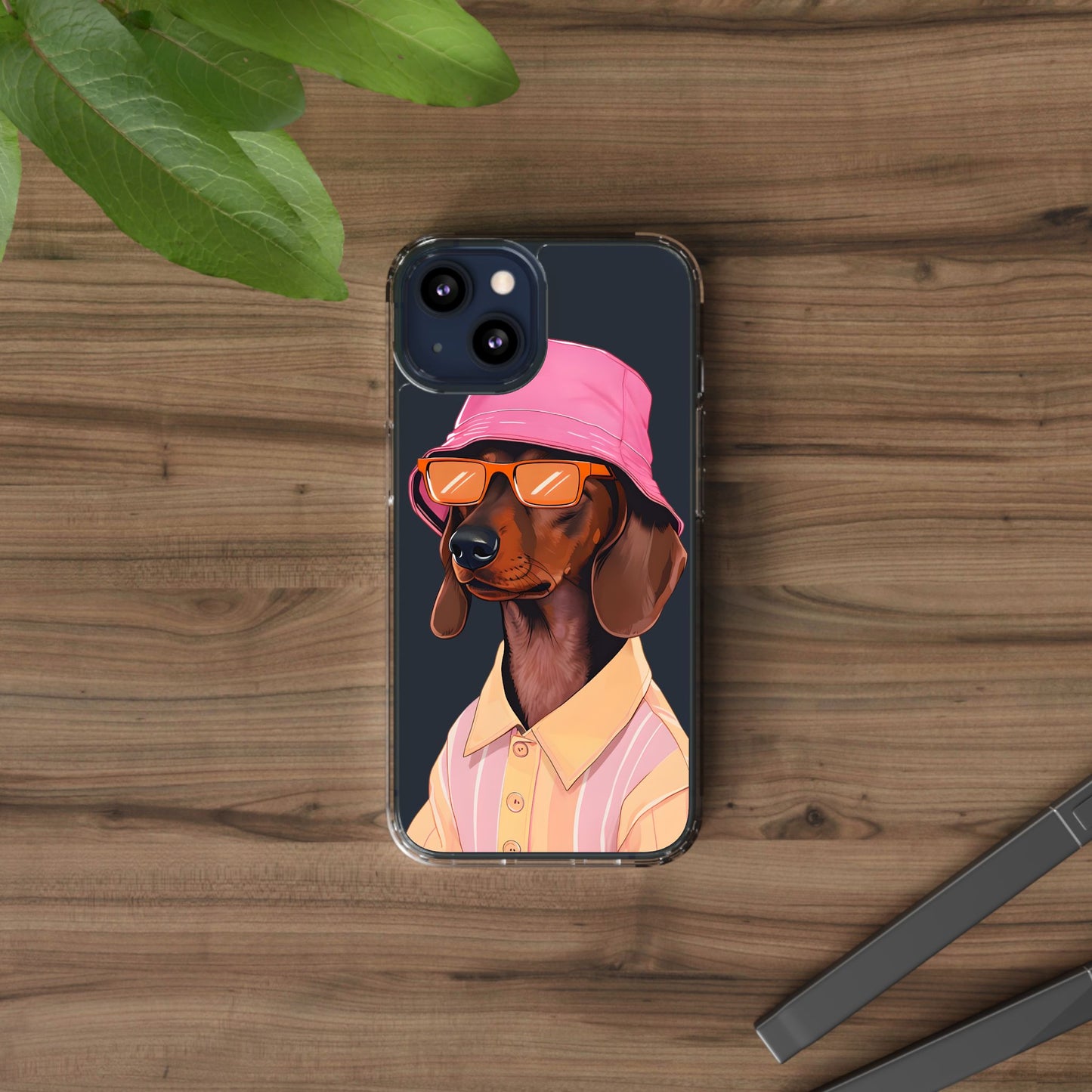 Cool Dachshund Clear Phone Case - Stylish Dog Design for Pet Lovers