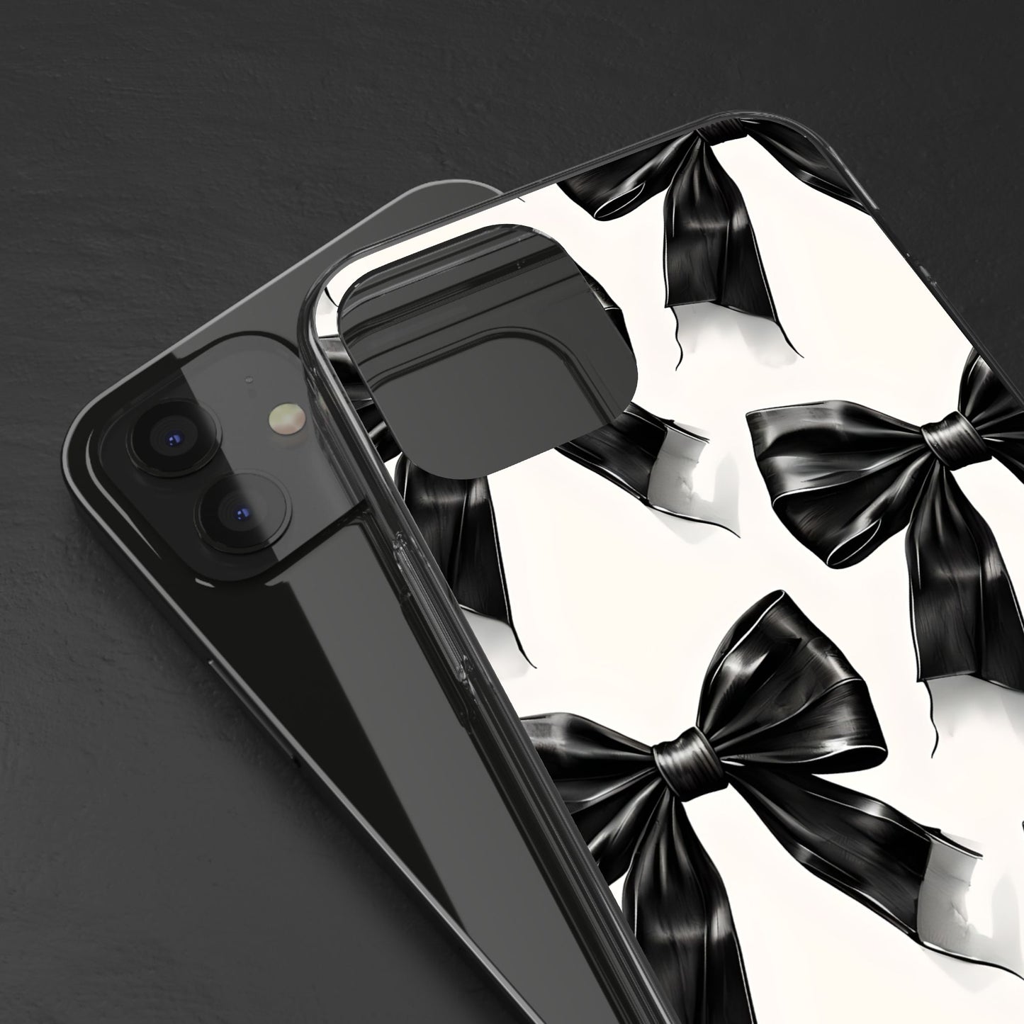 Elegant Bow Clear Phone Case - Stylish & Protective