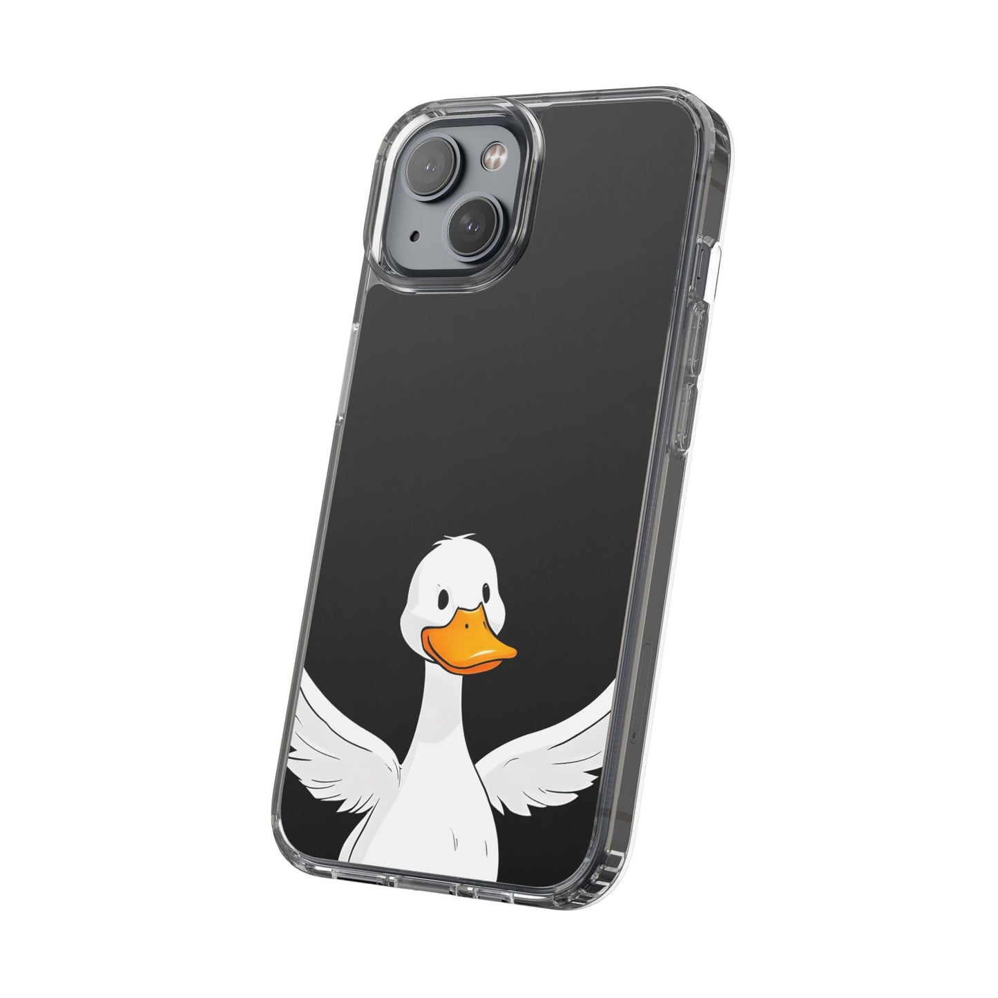 Cute Duck Clear Phone Case - Fun Animal Design for iPhone