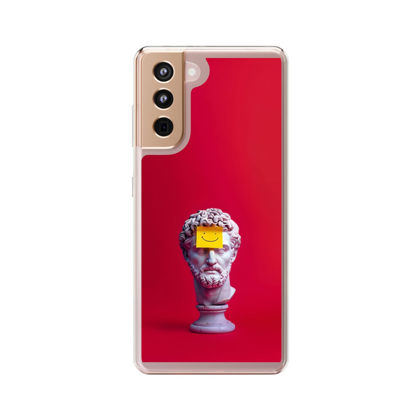 Clear Case with Smiley Face Design